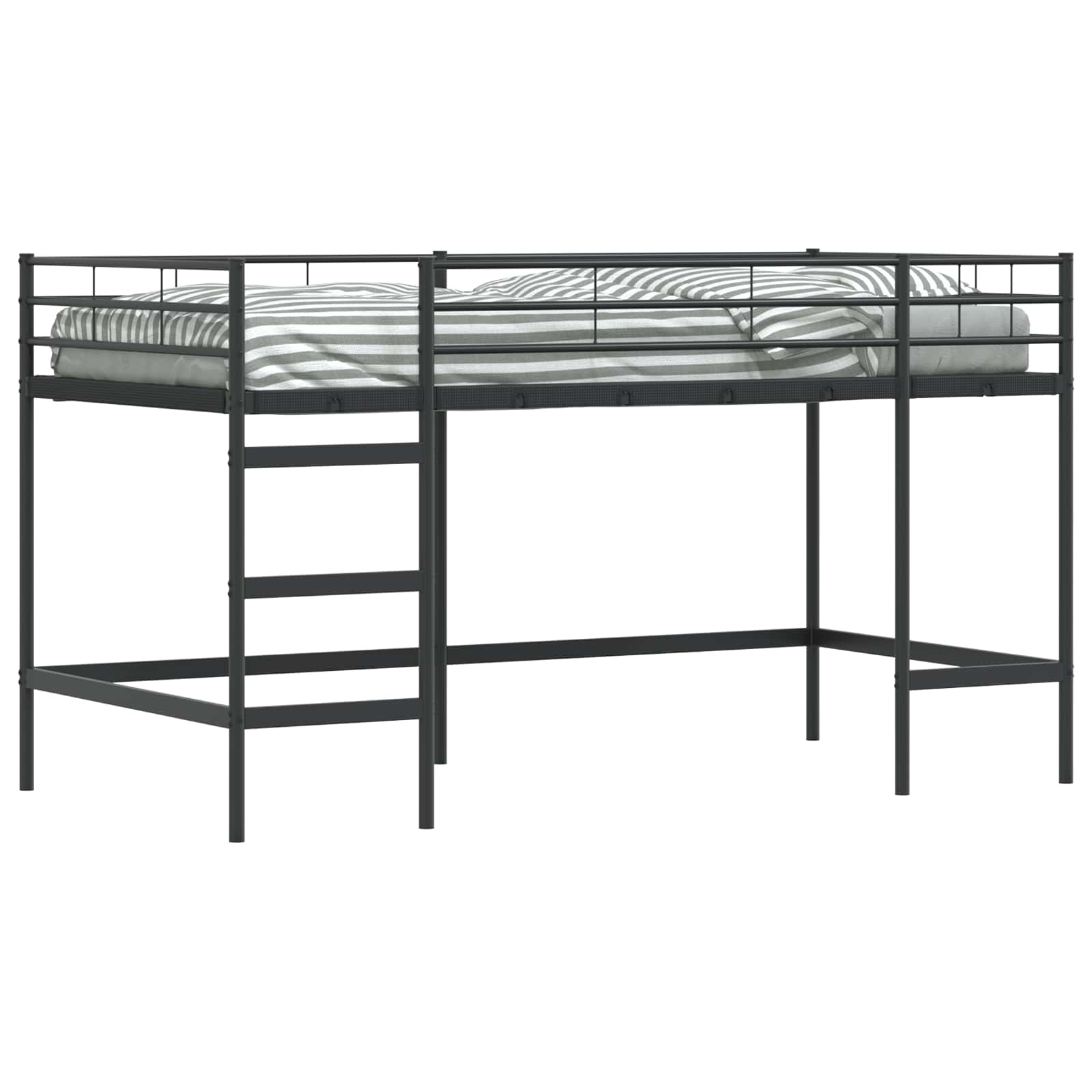 Okvir Krevet za Dječji Loft Crna 107 x 200 cm Čelik