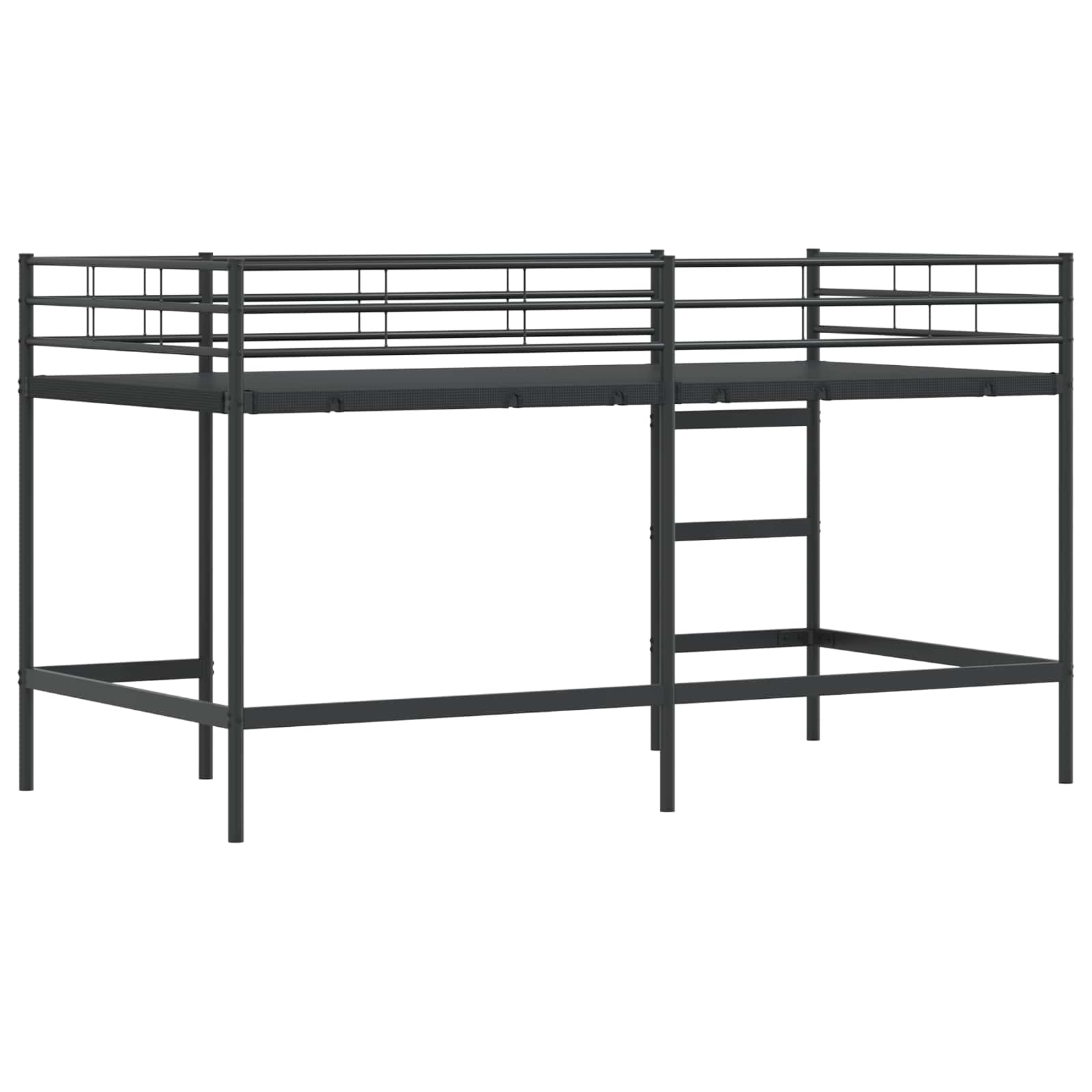 Okvir Krevet za Dječji Loft Crna 107 x 200 cm Čelik
