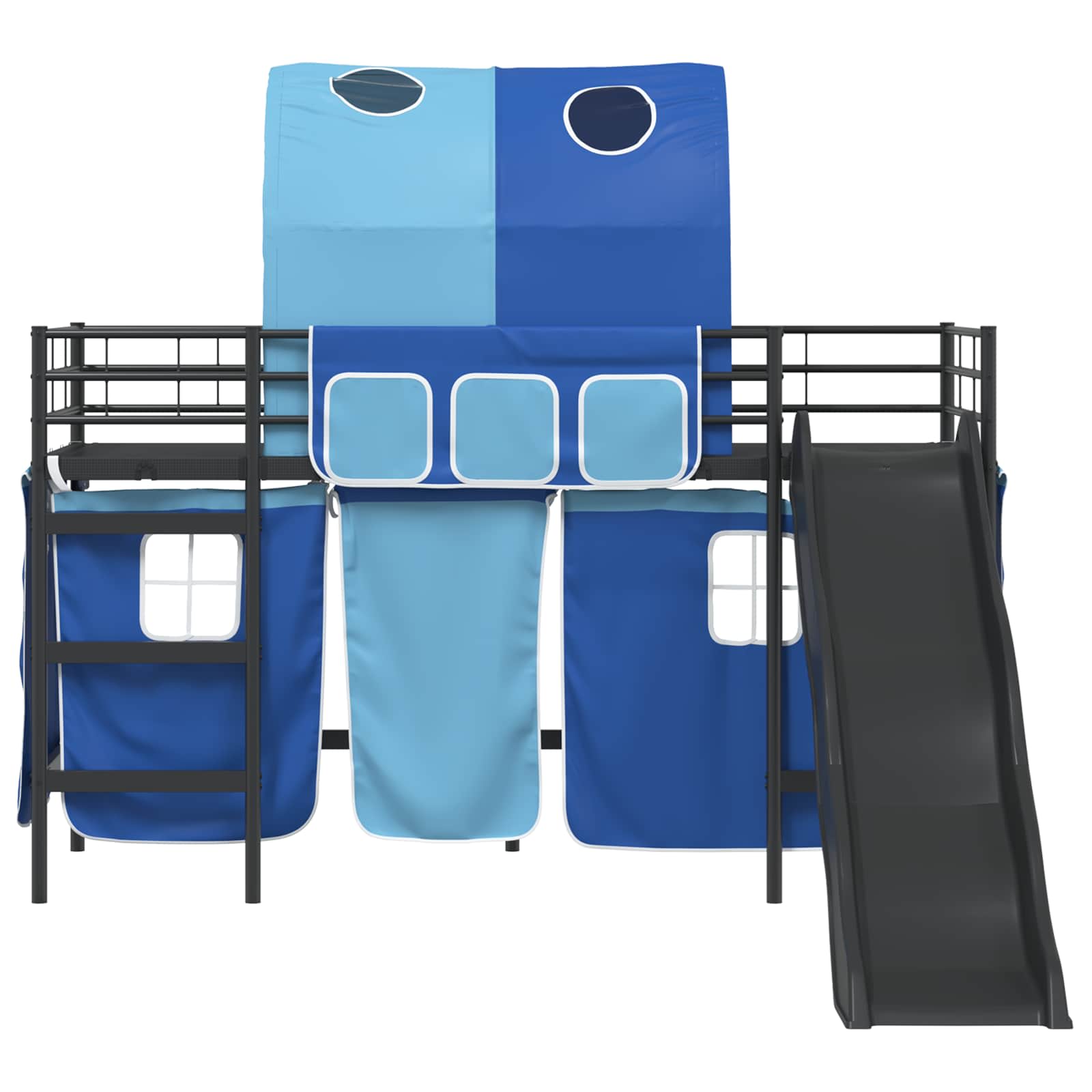 Okvir Krevet za Dječji Loft Crna i Plava 90 x 190 cm Metal