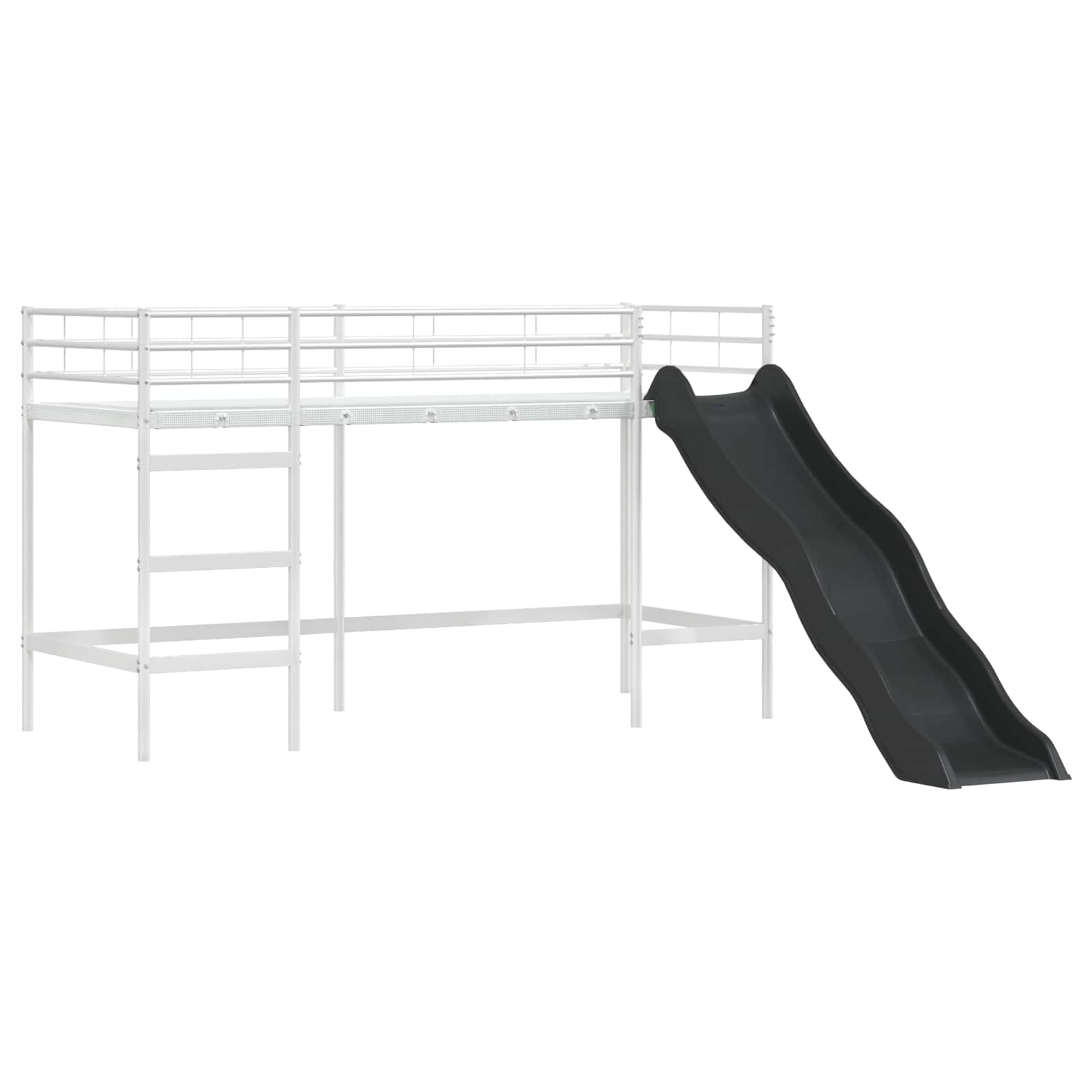 Okvir Krevet za Dječji Loft Bijela i Plava 75 x 190 cm Metal