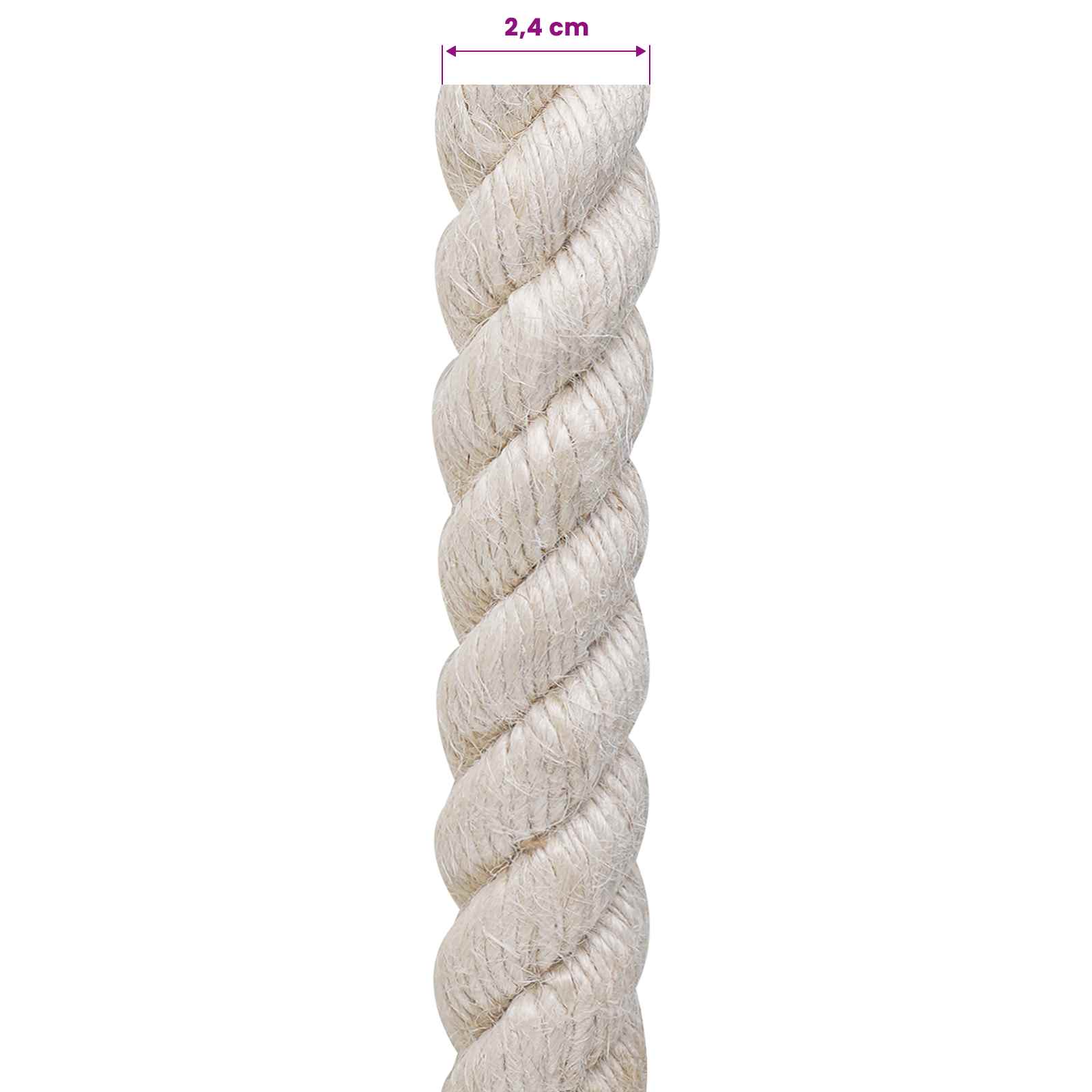 Uže od jute 24 Bijela 100% Juta Tossa