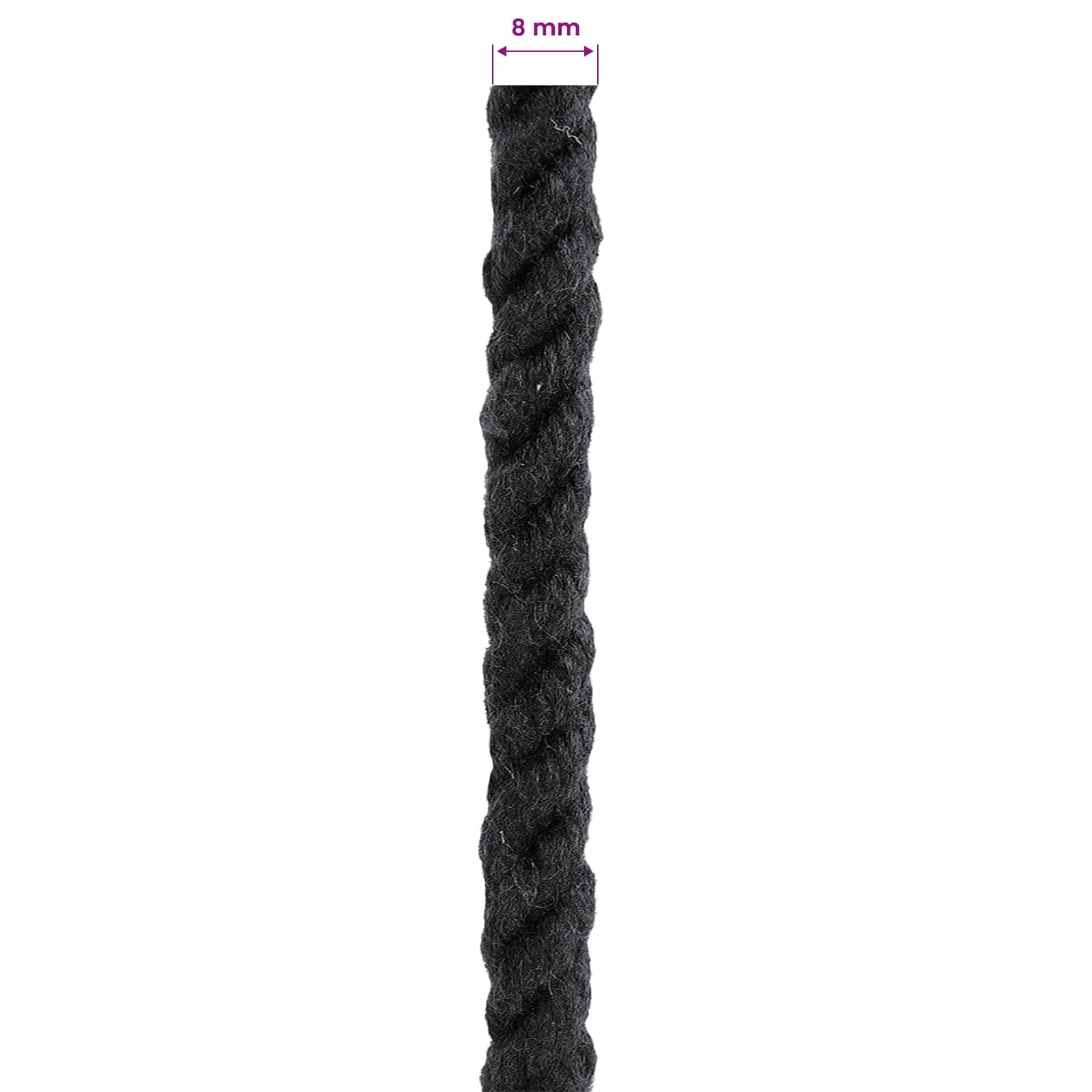 Konop Crna 0,8 x 0,8 x 50000 cm Pamuk