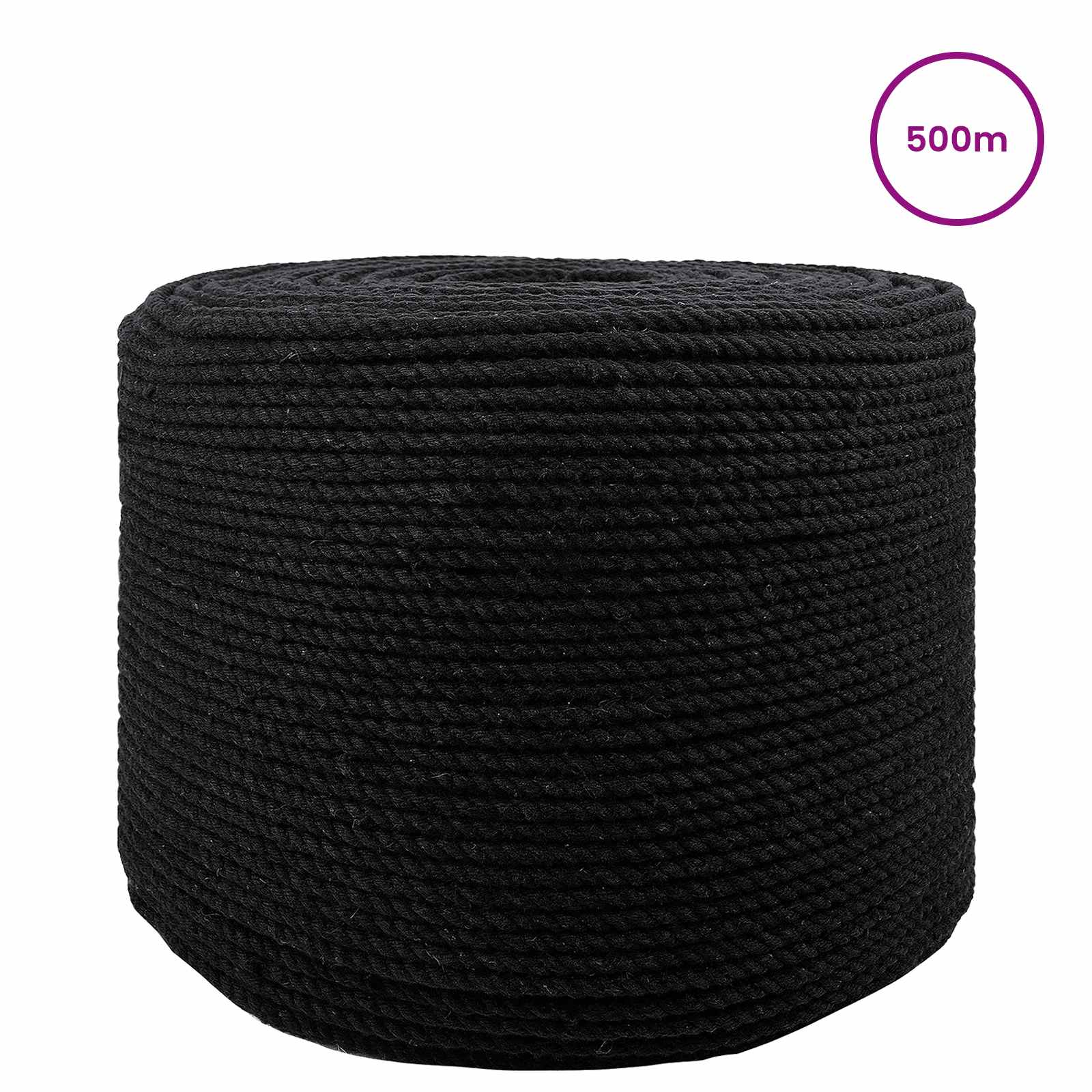 Konop Crna 0,8 x 0,8 x 50000 cm Pamuk
