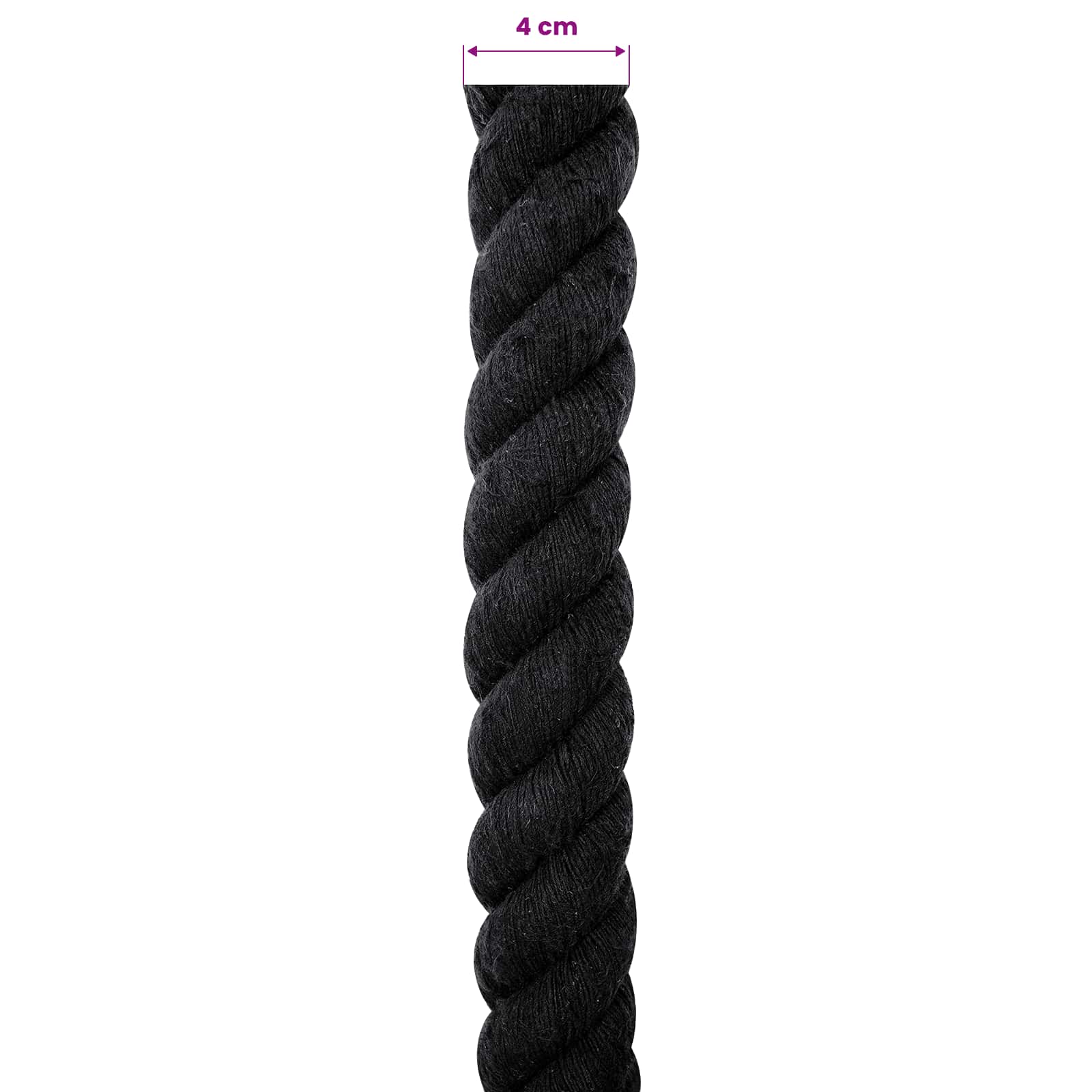 Konop Crna 4 x 4 x 500 cm Pamuk