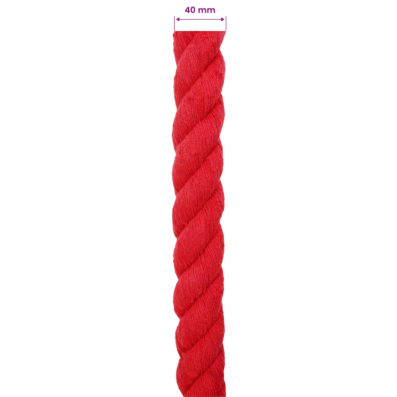 Konop Crvena 4 x 4 x 1000 cm Pamuk