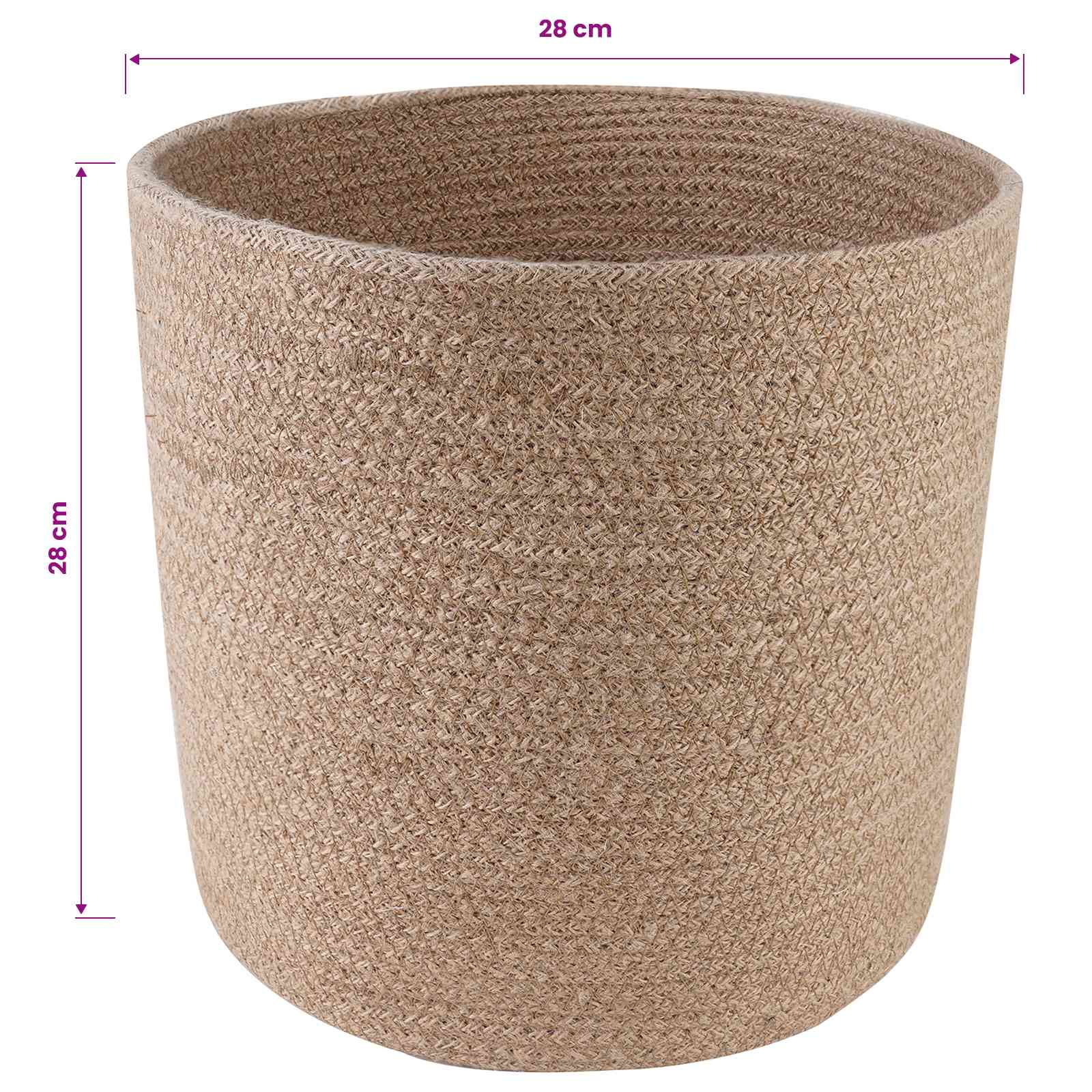 Set saksija za biljke 2 pcs Prirodna Ø 28 x 28 cm 100% Jut