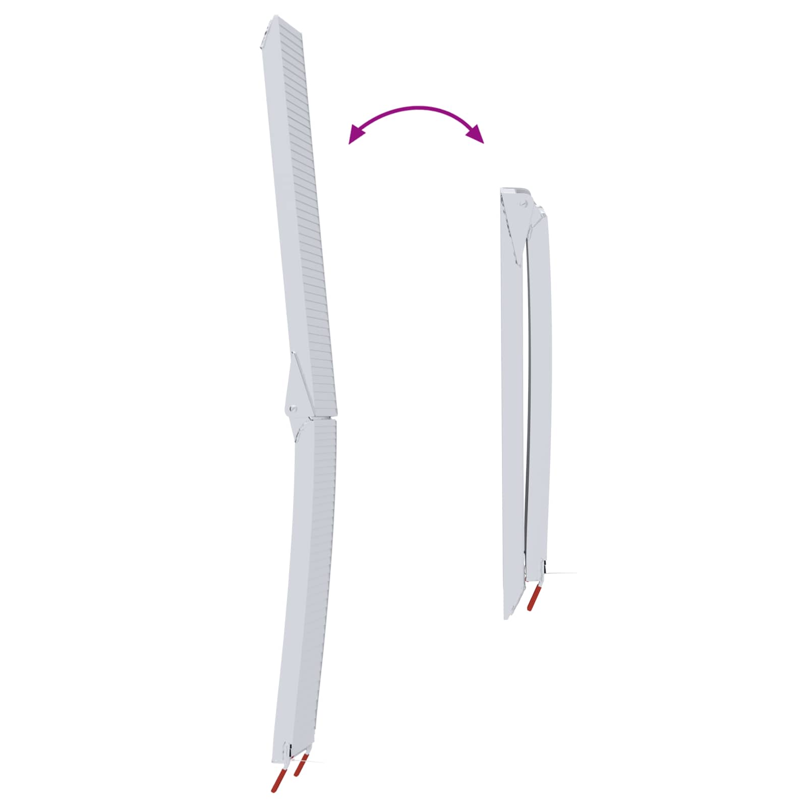 Rampa za motocikle 680 kg 2 pcs Srebrno 205 x 28 x 5 cm