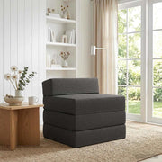 Sofa na razvlačenje Tamnosiva 200 x 70 x 10 cm Tkanina