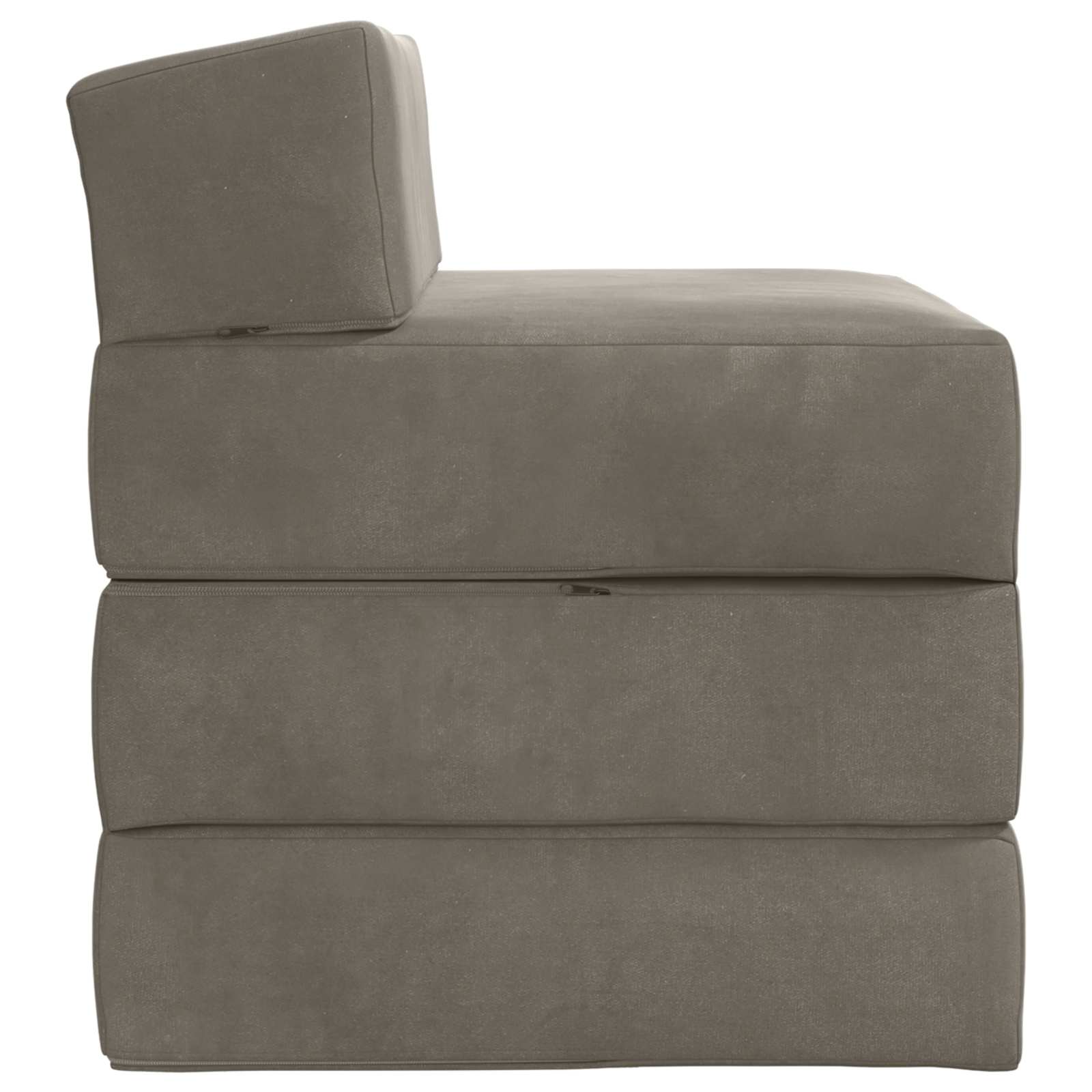 Sofa na razvlačenje Svjetlosiva 200 x 70 x 15 cm Baršun