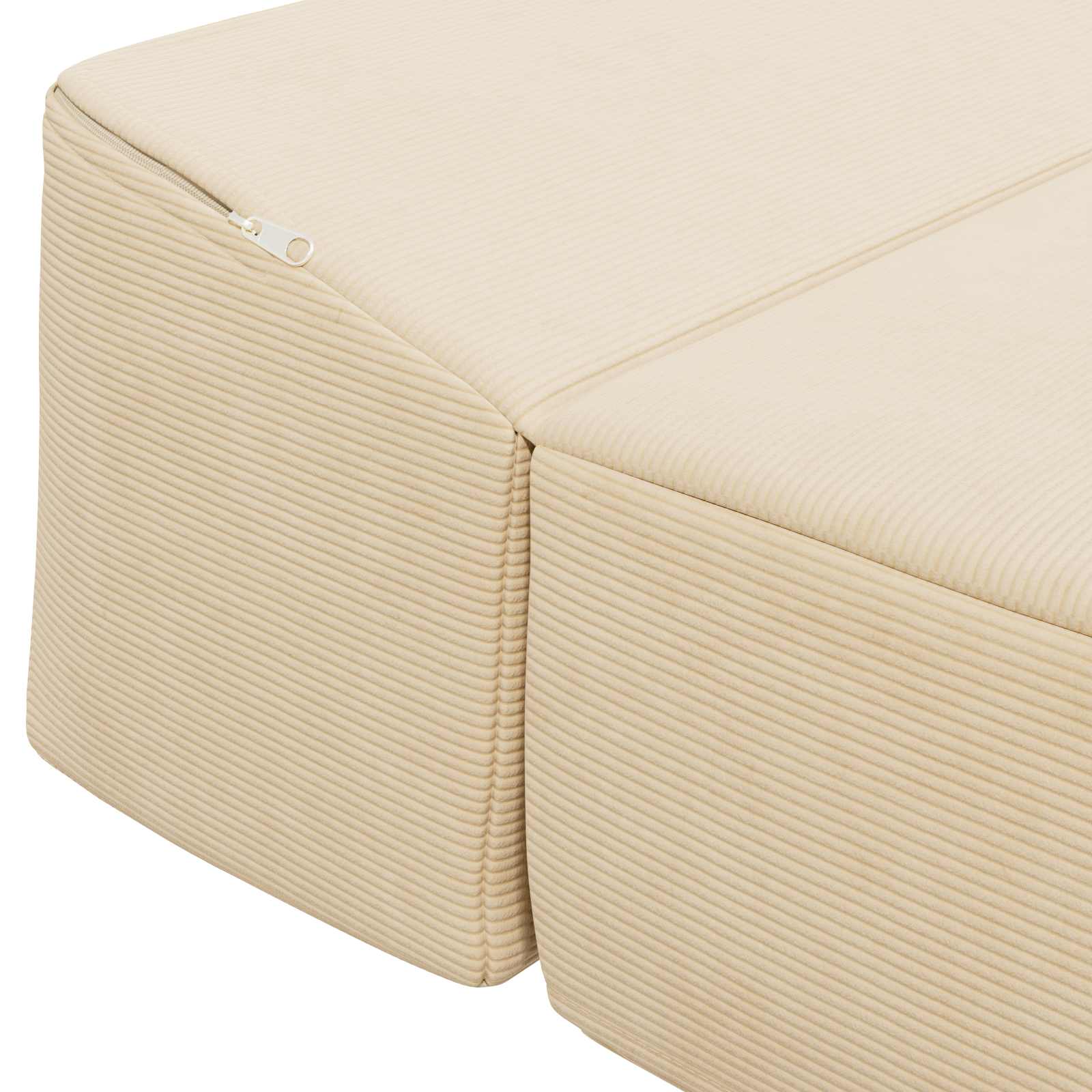 Sofa na razvlačenje Krem 200 x 70 x 15 cm Kordura tekstil