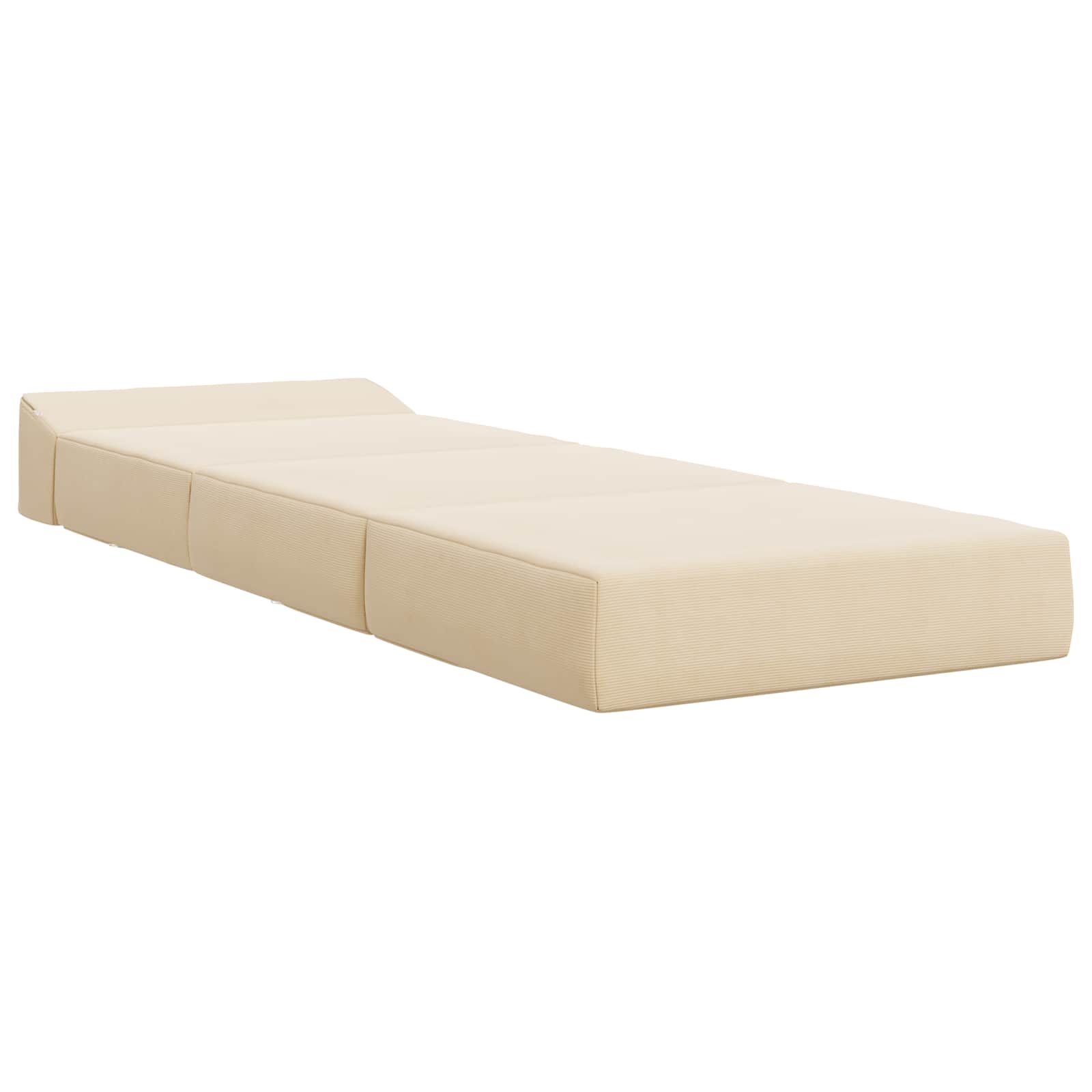 Sofa na razvlačenje Krem 200 x 70 x 15 cm Kordura tekstil