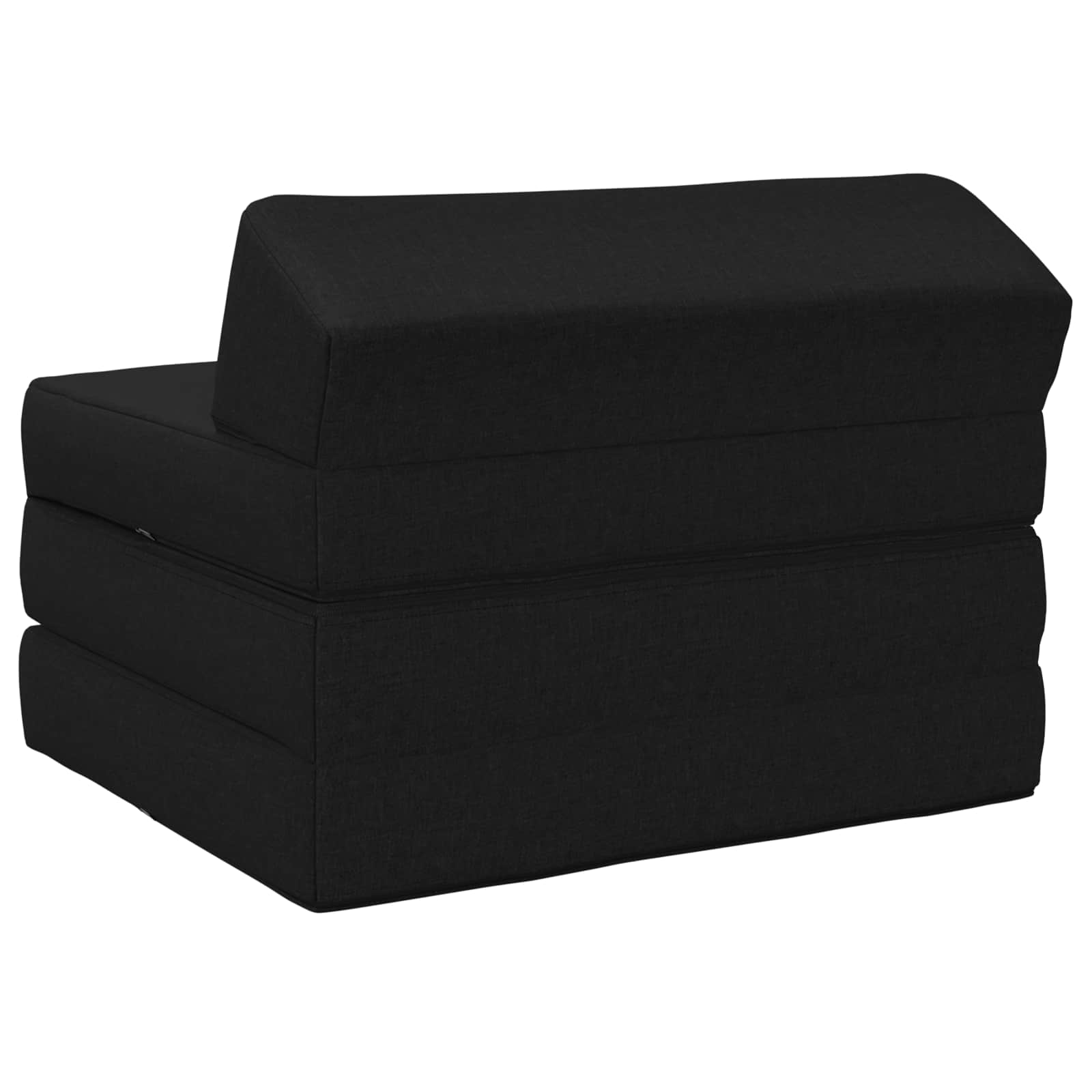 Sofa na razvlačenje Crna 200 x 70 x 10 cm Tkanina