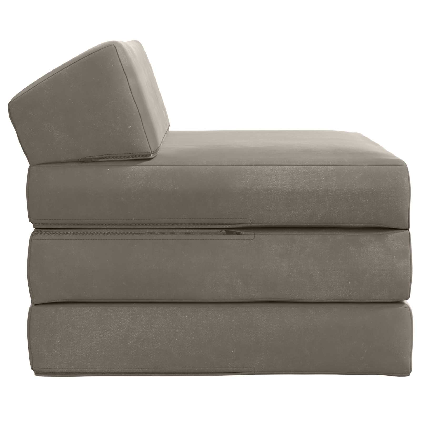 Sofa na razvlačenje Svjetlosiva 200 x 70 x 10 cm Baršun