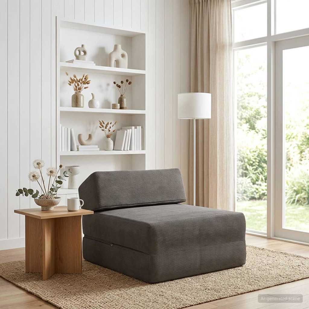Sofa na razvlačenje Svjetlosiva 60 x 70 x 41 cm Tkanina