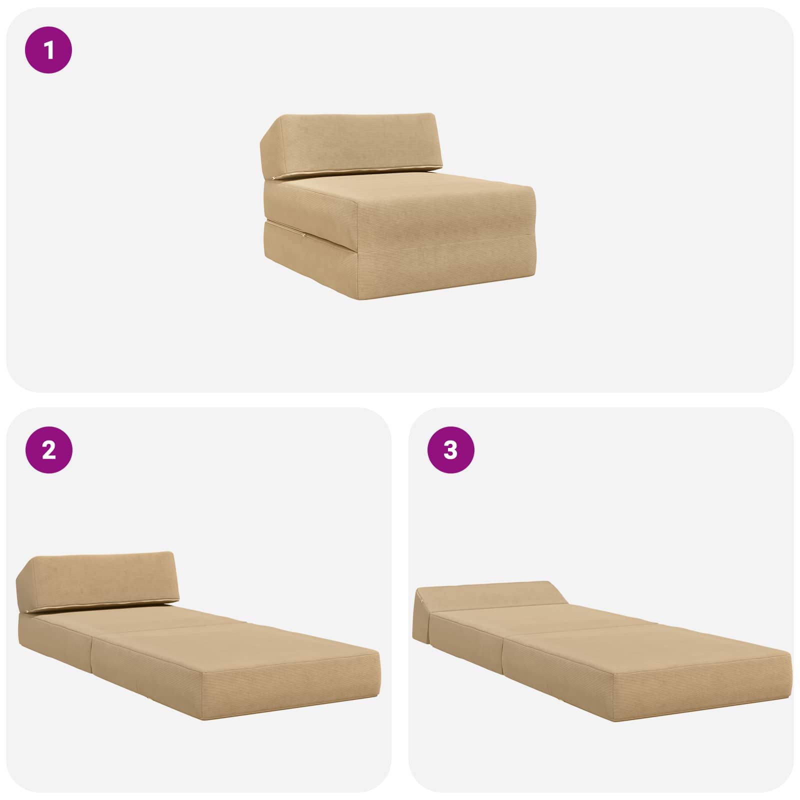 Sofa na razvlačenje Zelena Siva 60 x 70 x 41 cm Tkanina
