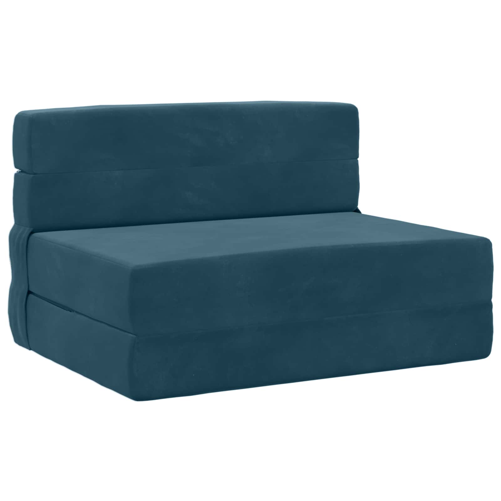 Preklopni madrac za sofu Plava 70 x 80 x 60 cm Tkanina