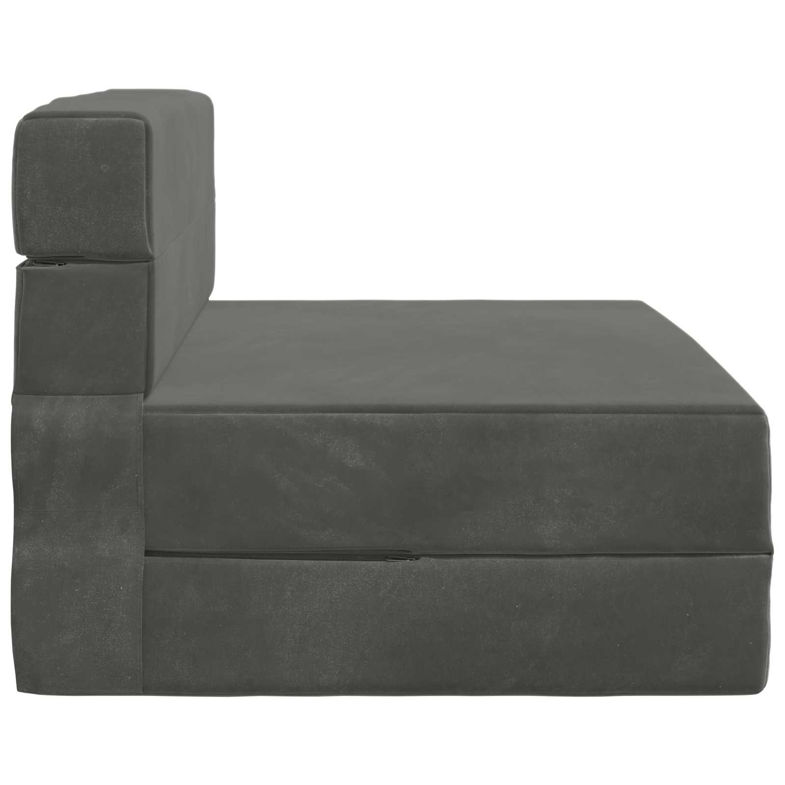 Preklopni madrac za sofu Tamnosiva 70 x 80 x 60 cm Tkanina