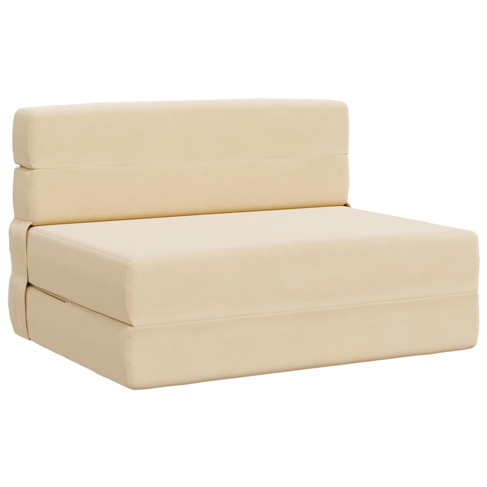 Preklopni madrac za sofu Krem 70 x 80 x 60 cm Tkanina
