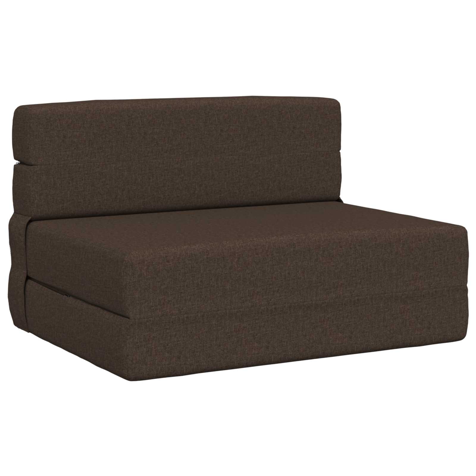 Preklopni madrac za sofu Sivosmeđa 100 x 80 x 60 cm Tkanina
