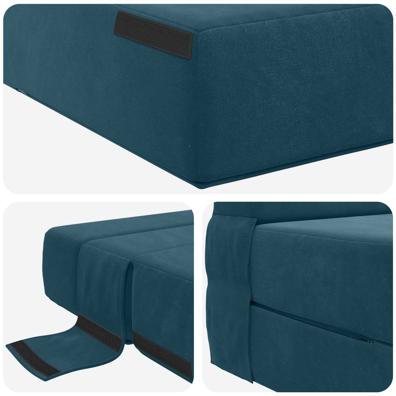 Preklopni madrac za sofu Plava 100 x 80 x 60 cm Tkanina