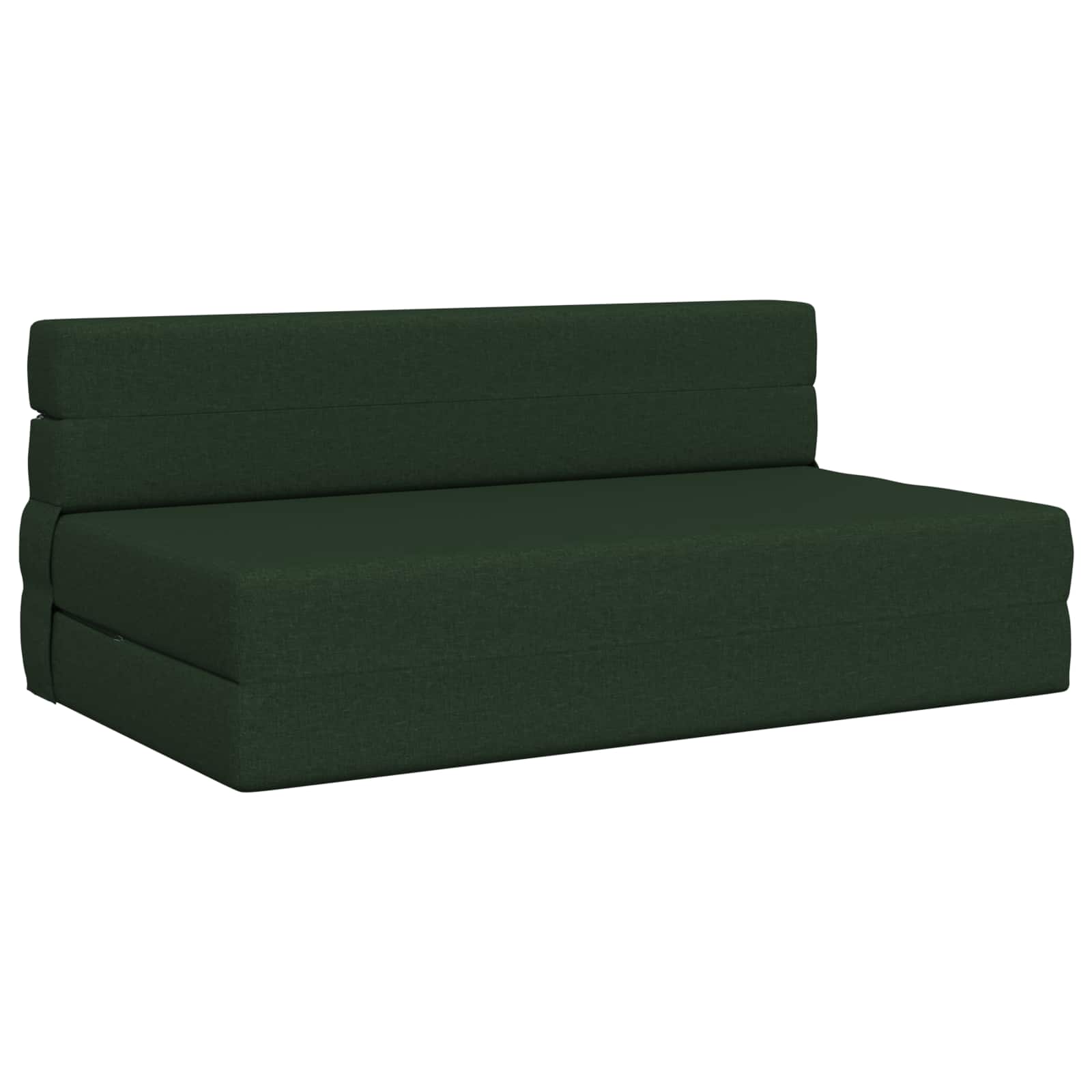 Preklopni madrac za sofu Tamnozelena 152 x 86,5 x 60 cm Tkanina