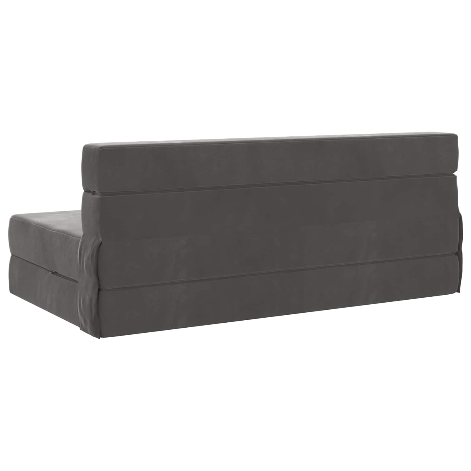 Preklopni madrac za sofu Tamnosiva 152 x 86,5 x 60 cm Tkanina