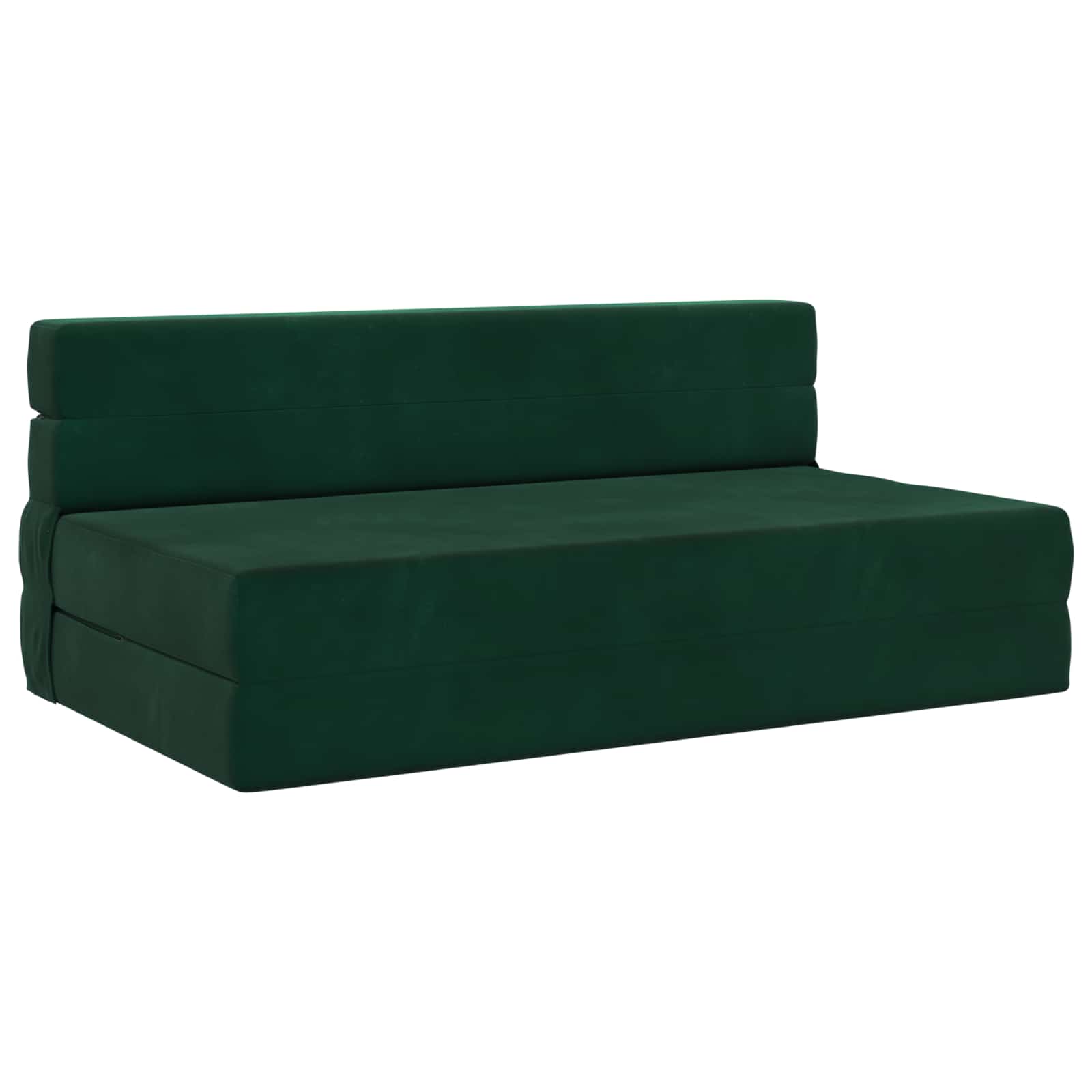 Preklopni madrac za sofu Tamnozelena 152 x 86,5 x 60 cm Tkanina