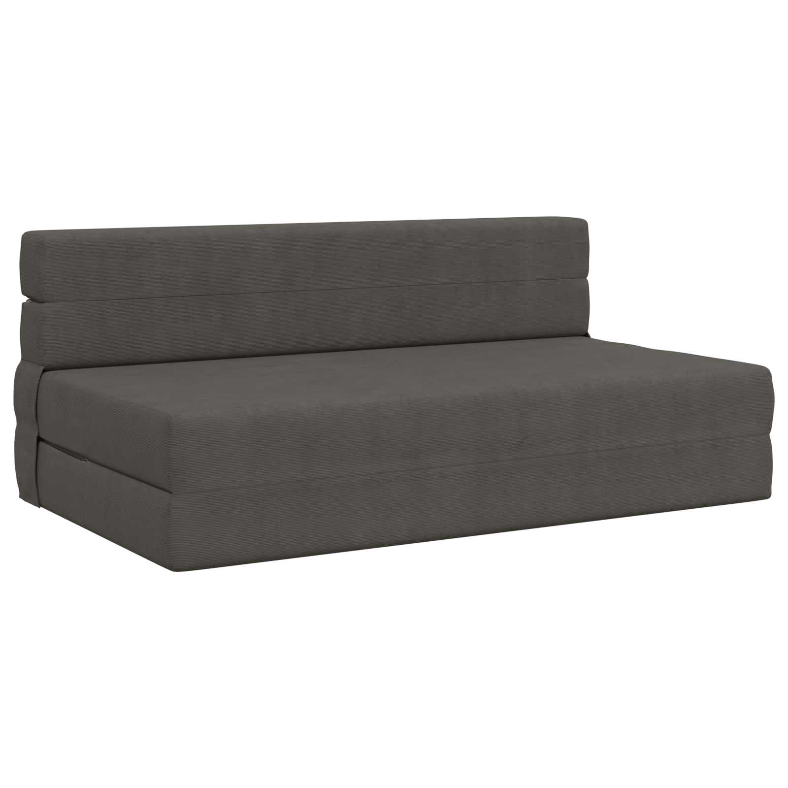 Preklopni madrac za sofu Tamnosiva 152 x 86,5 x 60 cm Tkanina