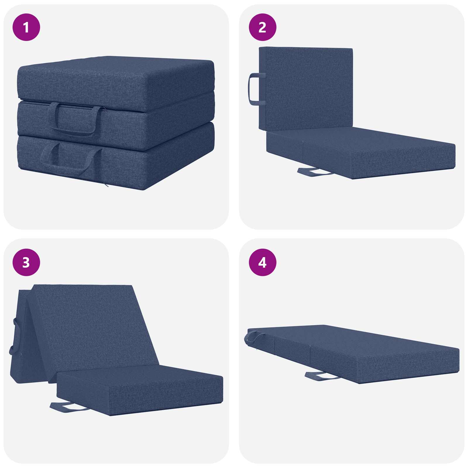 Sofa na razvlačenje 75 x 63 x 45 cm Plava