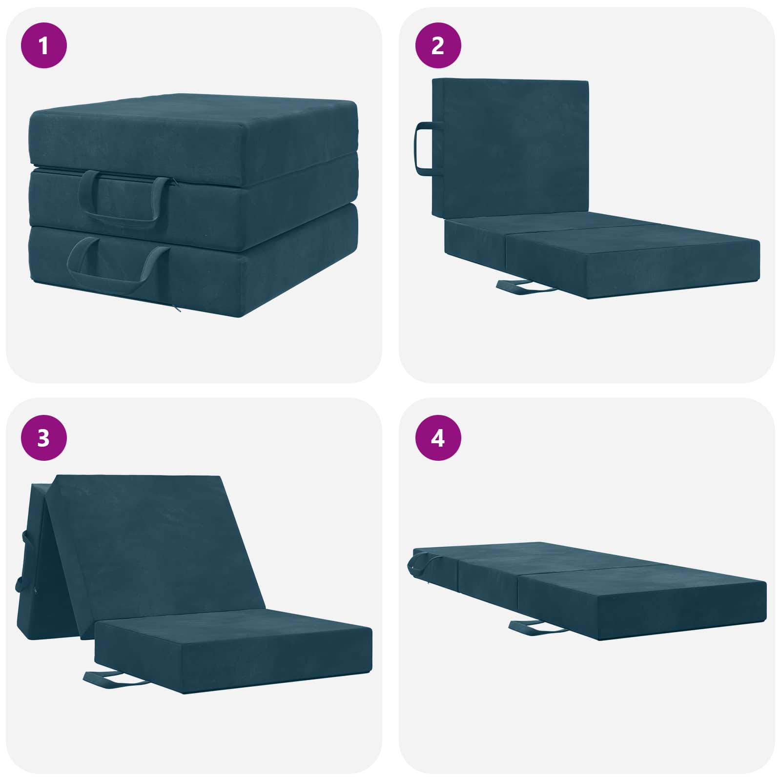 Sofa na razvlačenje 75 x 63 x 45 cm Plava