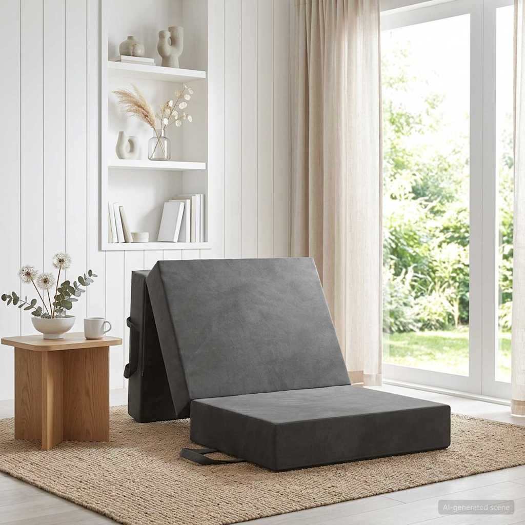 Sofa na razvlačenje 75 x 63 x 45 cm Tamnosiva