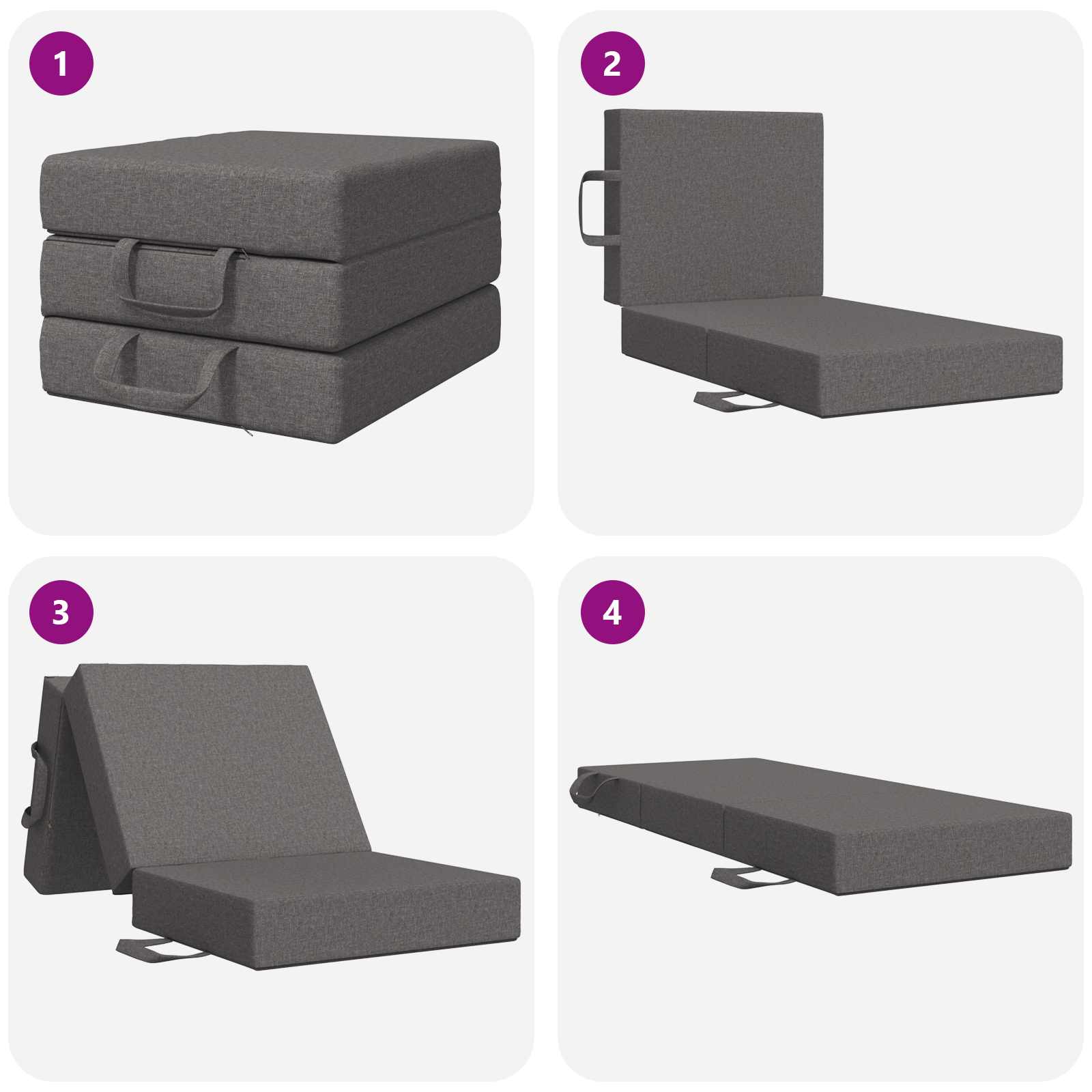Sofa na razvlačenje 75 x 67 x 45 cm Svjetlosiva