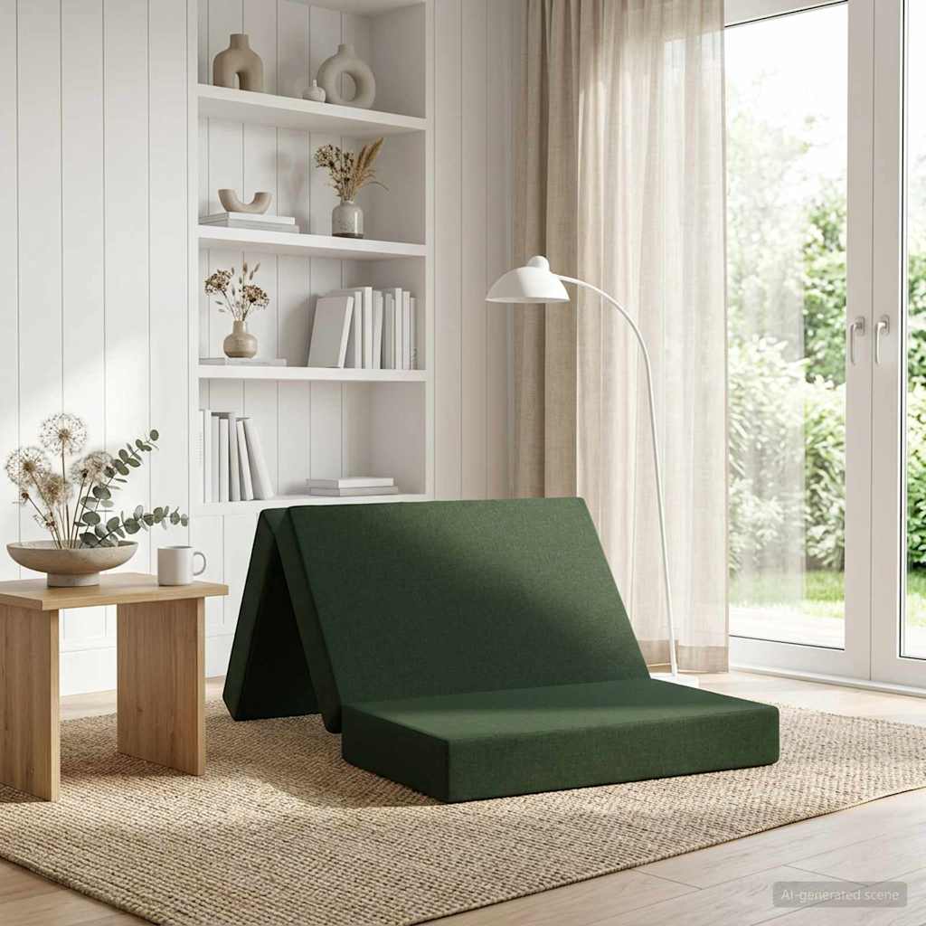 Sofa na razvlačenje 100 x 67 x 45 cm Tamnozelena