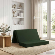 Sofa na razvlačenje 140 x 67 x 45 cm Tamnozelena