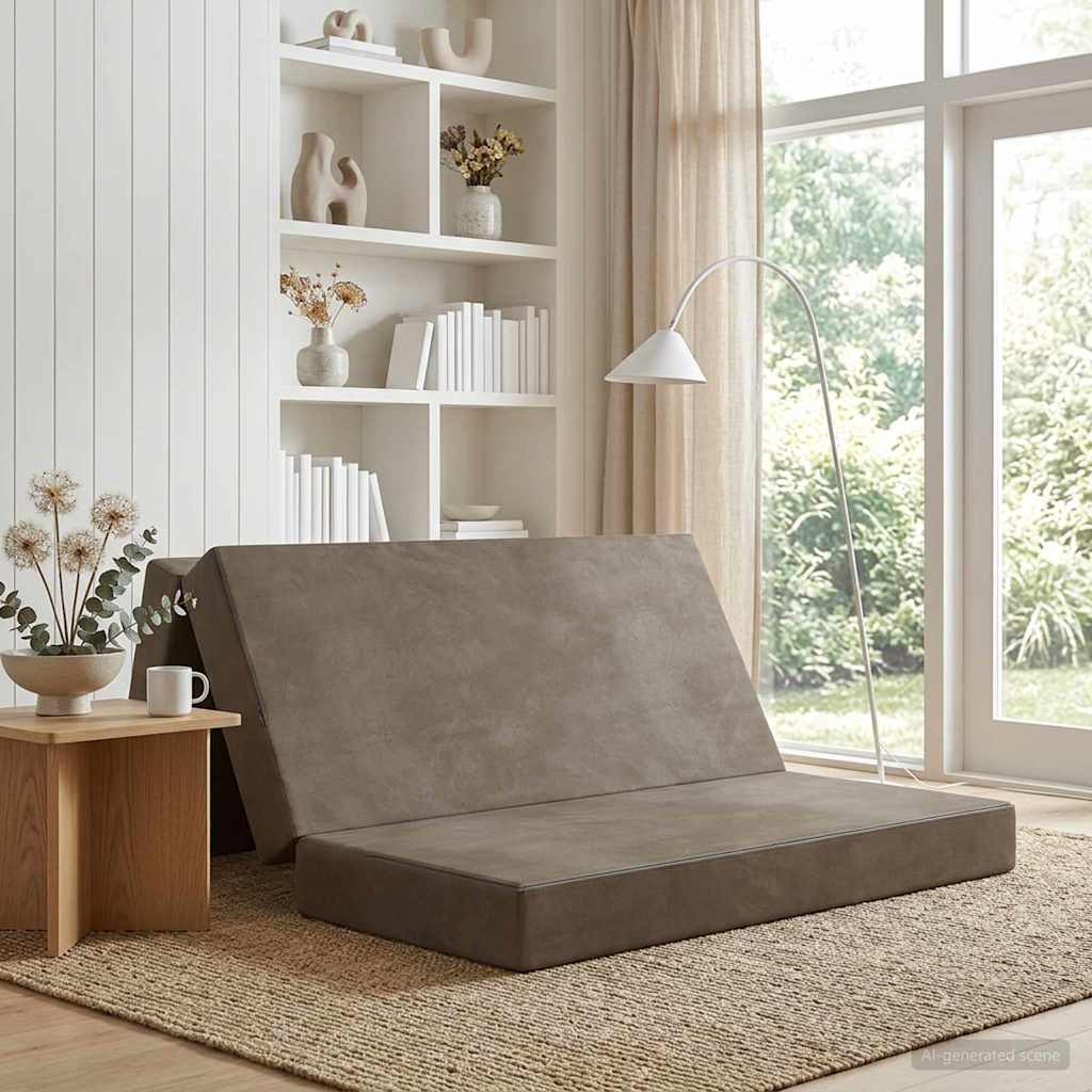 Sofa na razvlačenje 140 x 67 x 45 cm Svjetlosiva