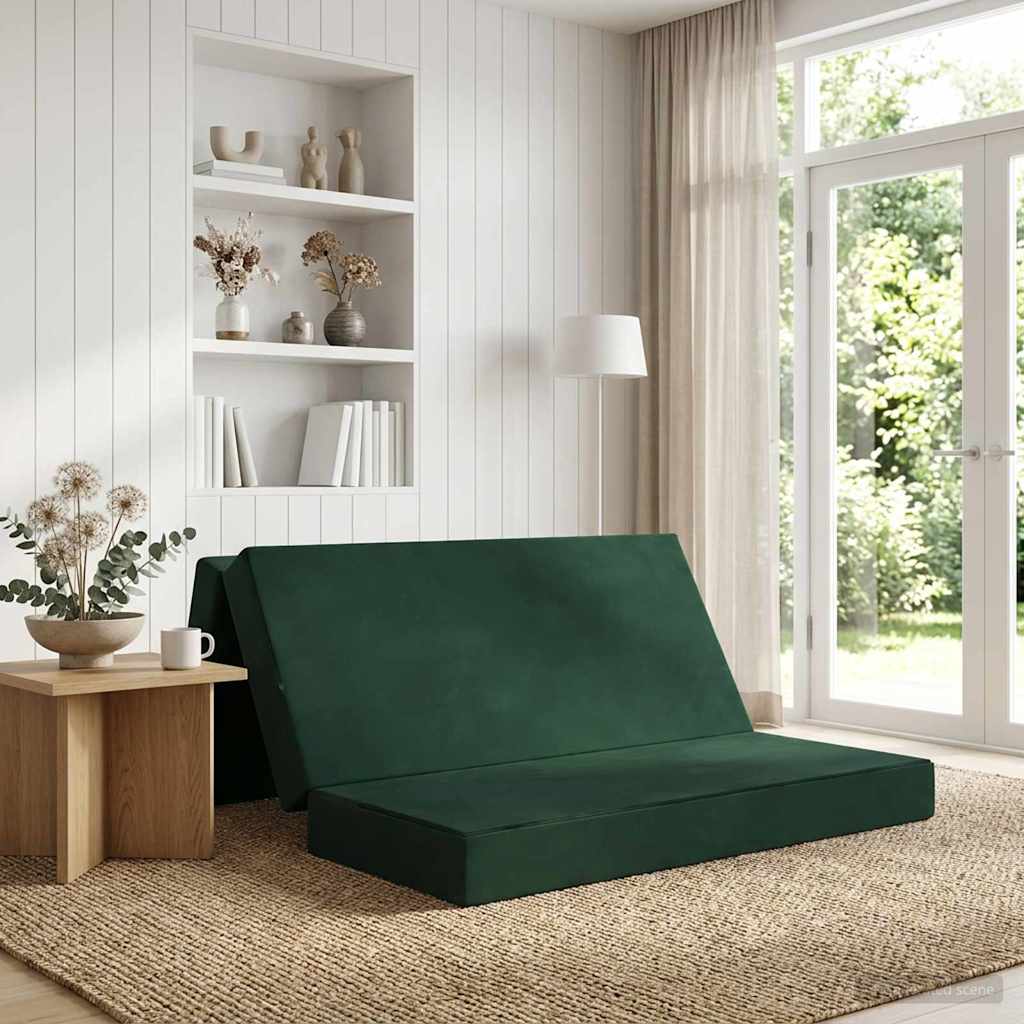 Sofa na razvlačenje 120 x 67 x 45 cm Tamnozelena