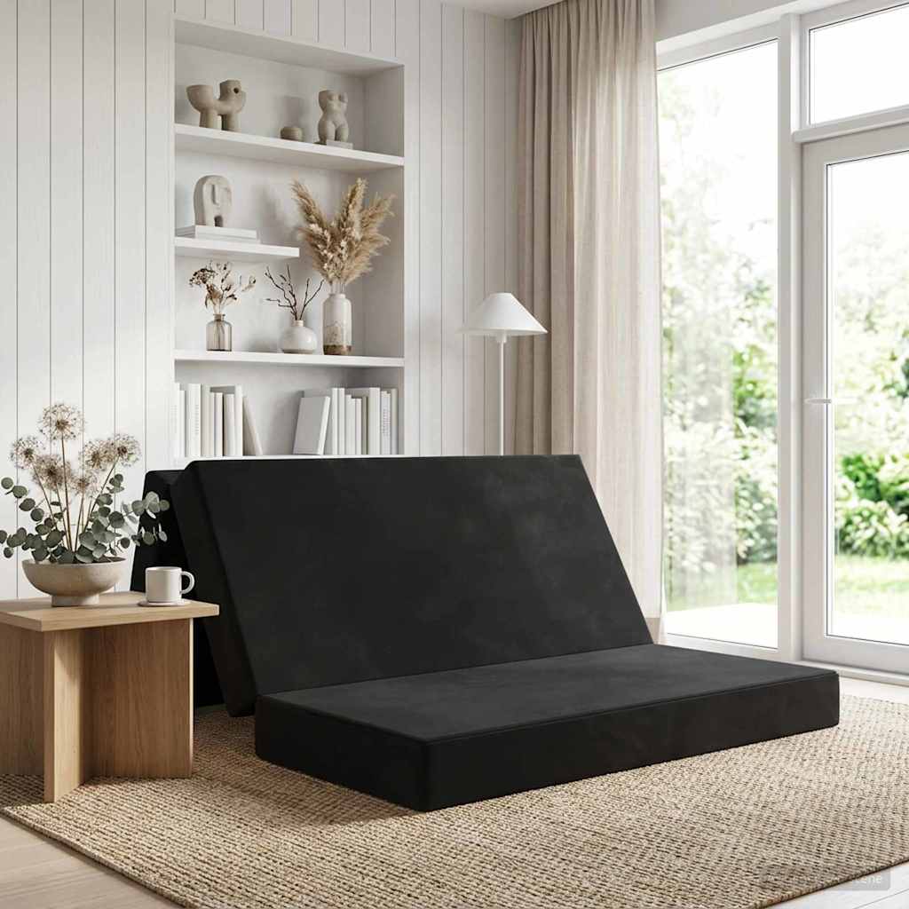 Sofa na razvlačenje 160 x 67 x 45 cm Crna