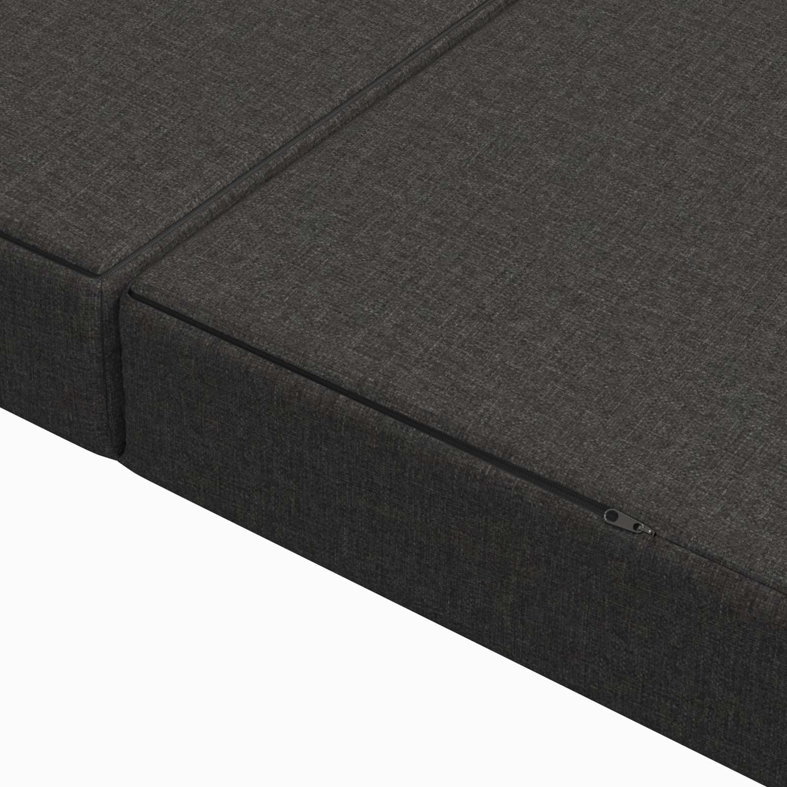 Sofa na razvlačenje 160 x 67 x 45 cm Tamnosiva