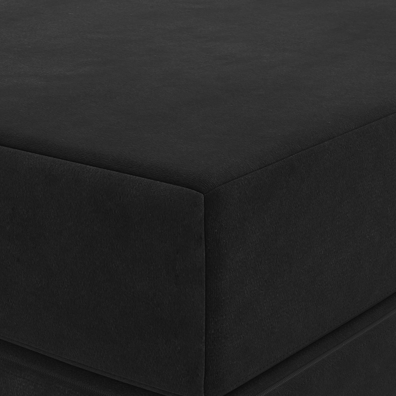 Sofa na razvlačenje 160 x 67 x 45 cm Crna