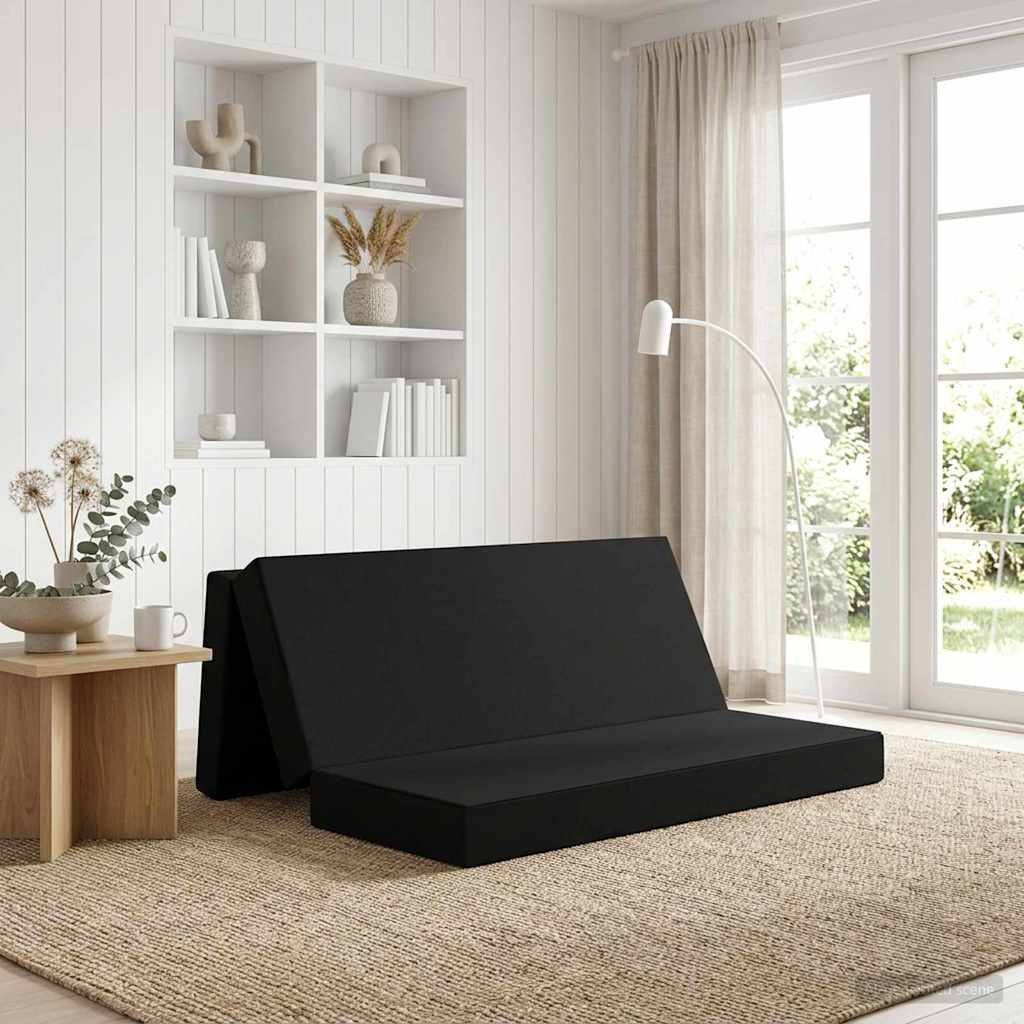 Sofa na razvlačenje 200 x 67 x 45 cm Crna