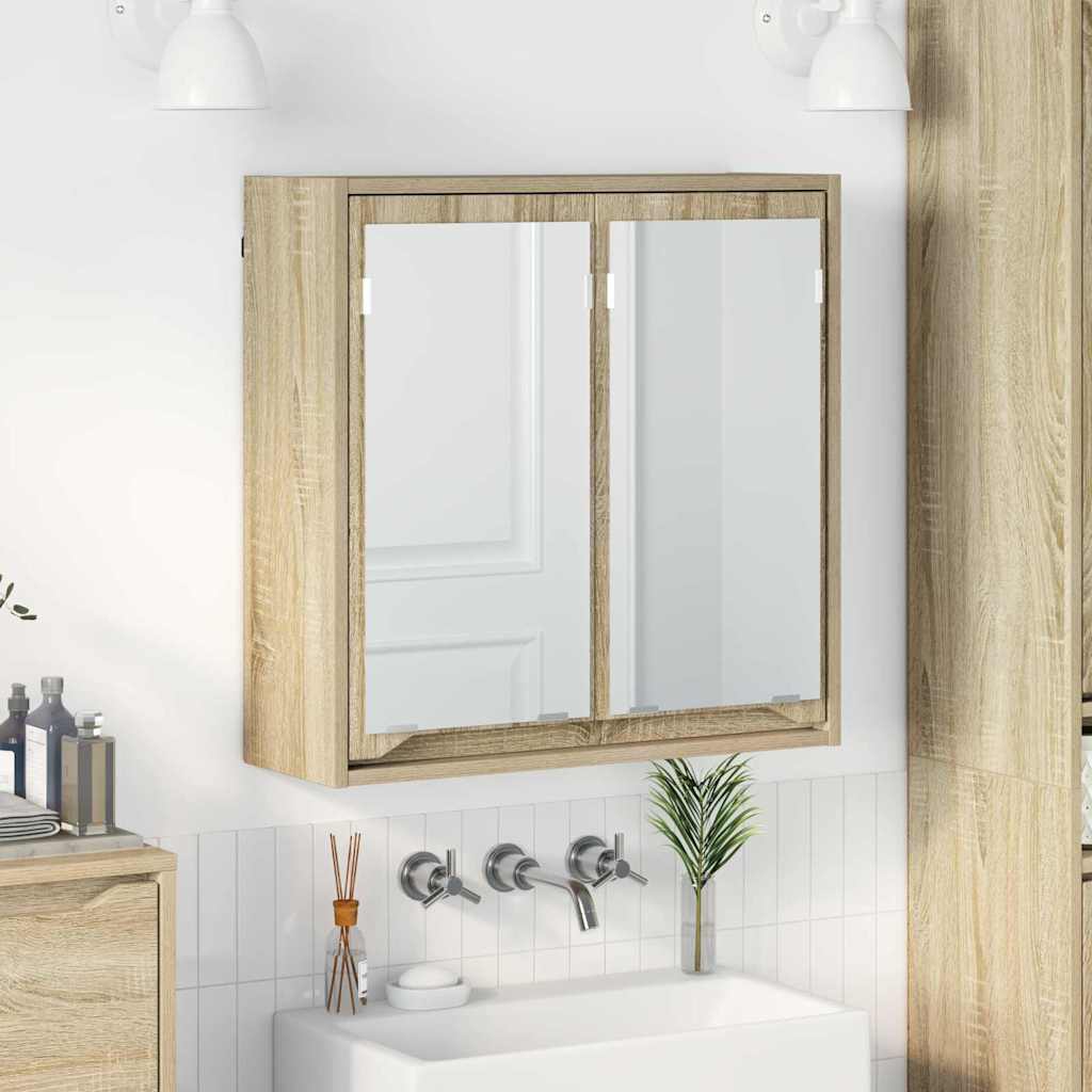 Kupaonski ormar s ogledalom Zidne Sonoma hrast 60 x 20 x 60 cm
