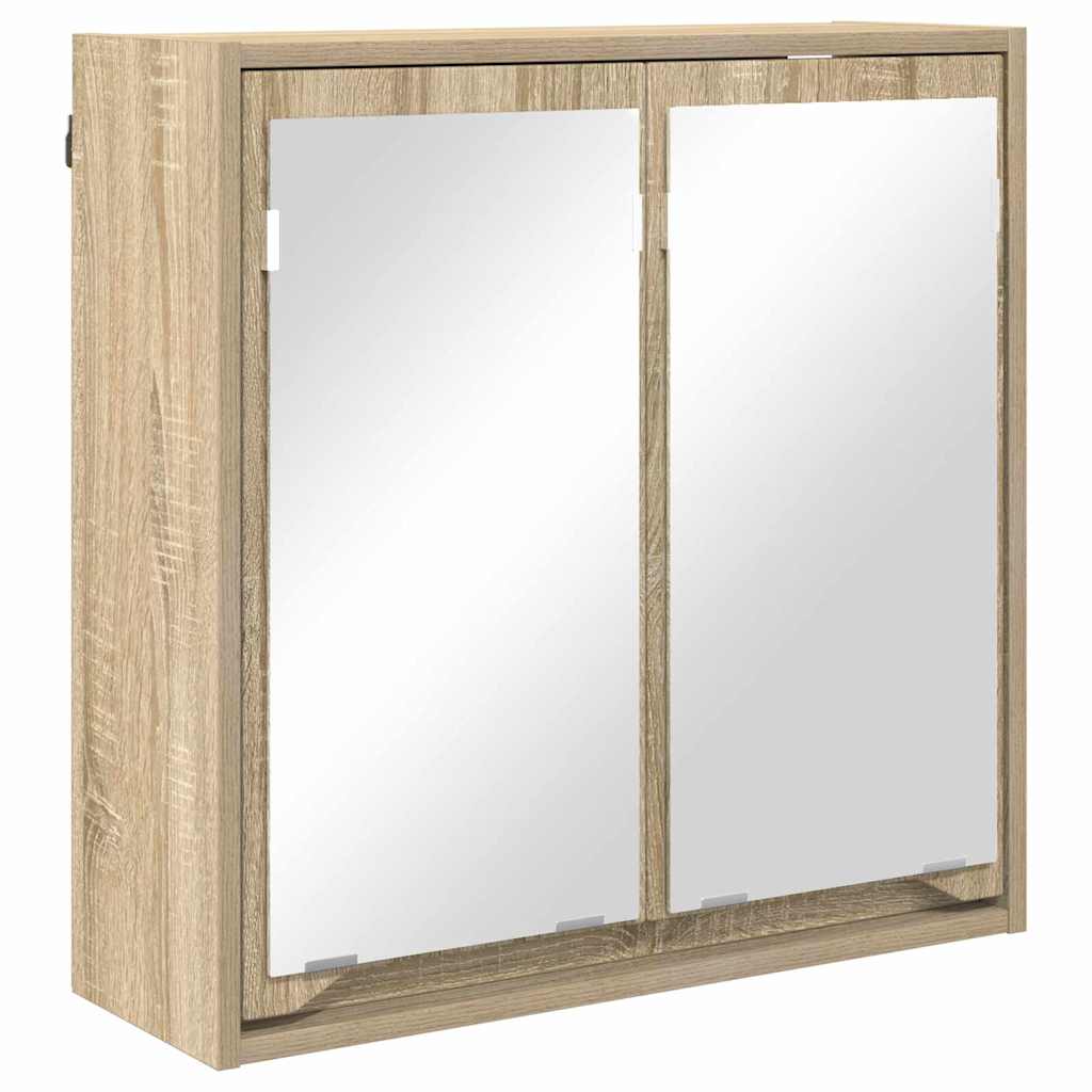 Kupaonski ormar s ogledalom Zidne Sonoma hrast 60 x 20 x 60 cm
