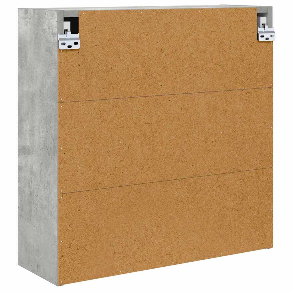 Kupaonski ormar s ogledalom Zidne Betonski sivi 60 x 20 x 60 cm