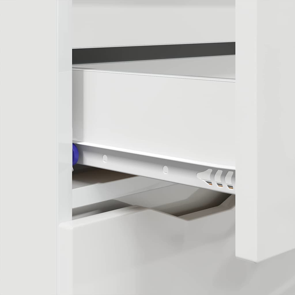 Kreveta Visoki sjaj bijela 100 x 30 x 65,6 Konstruirano drvo