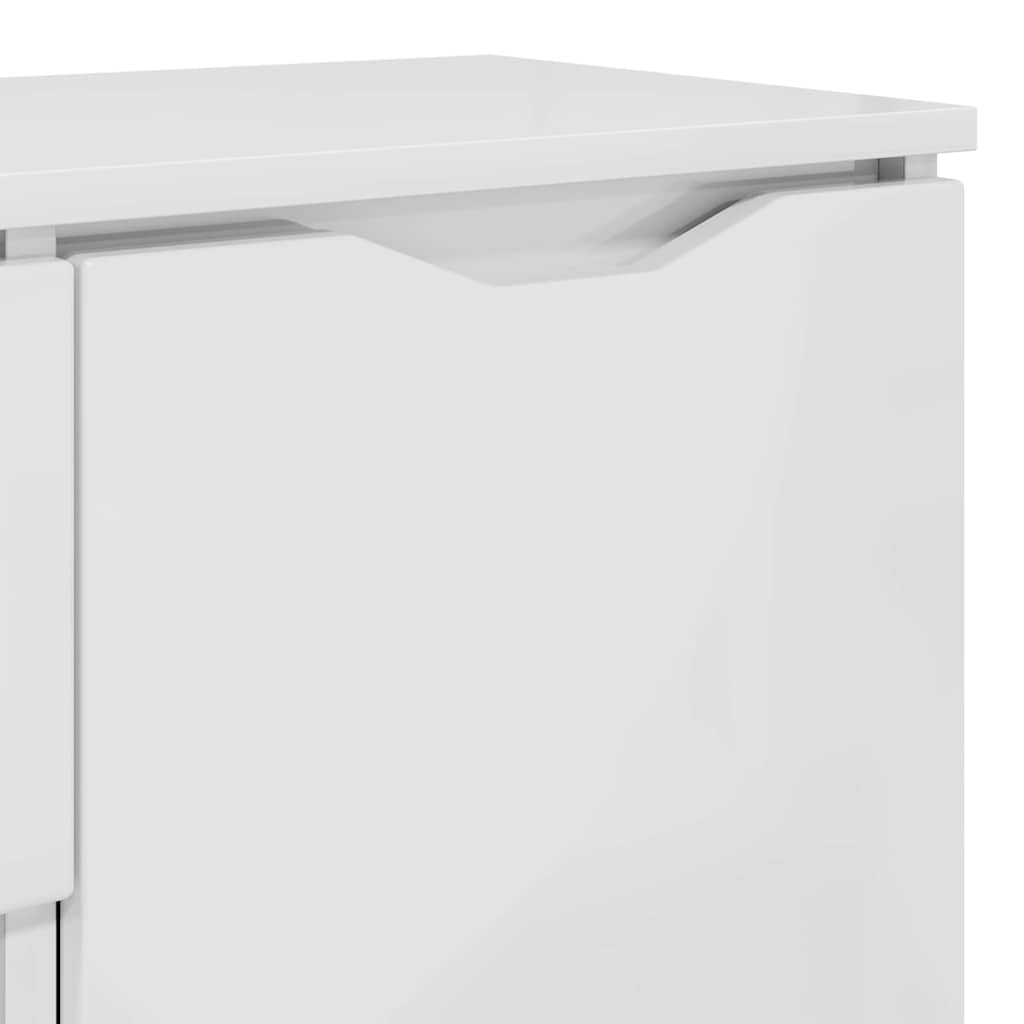 Kreveta Visoki sjaj bijela 100 x 30 x 65,6 Konstruirano drvo