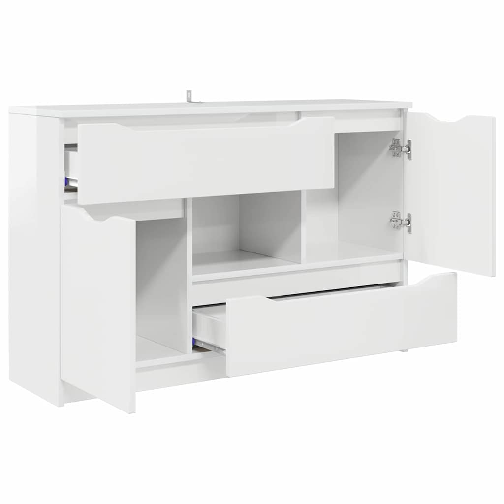Kreveta Visoki sjaj bijela 100 x 30 x 65,6 Konstruirano drvo