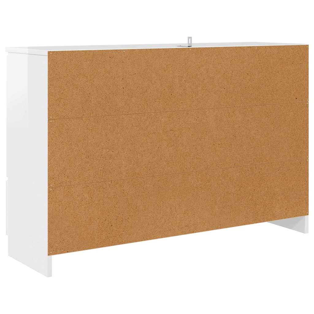 Kreveta Visoki sjaj bijela 100 x 30 x 65,6 Konstruirano drvo