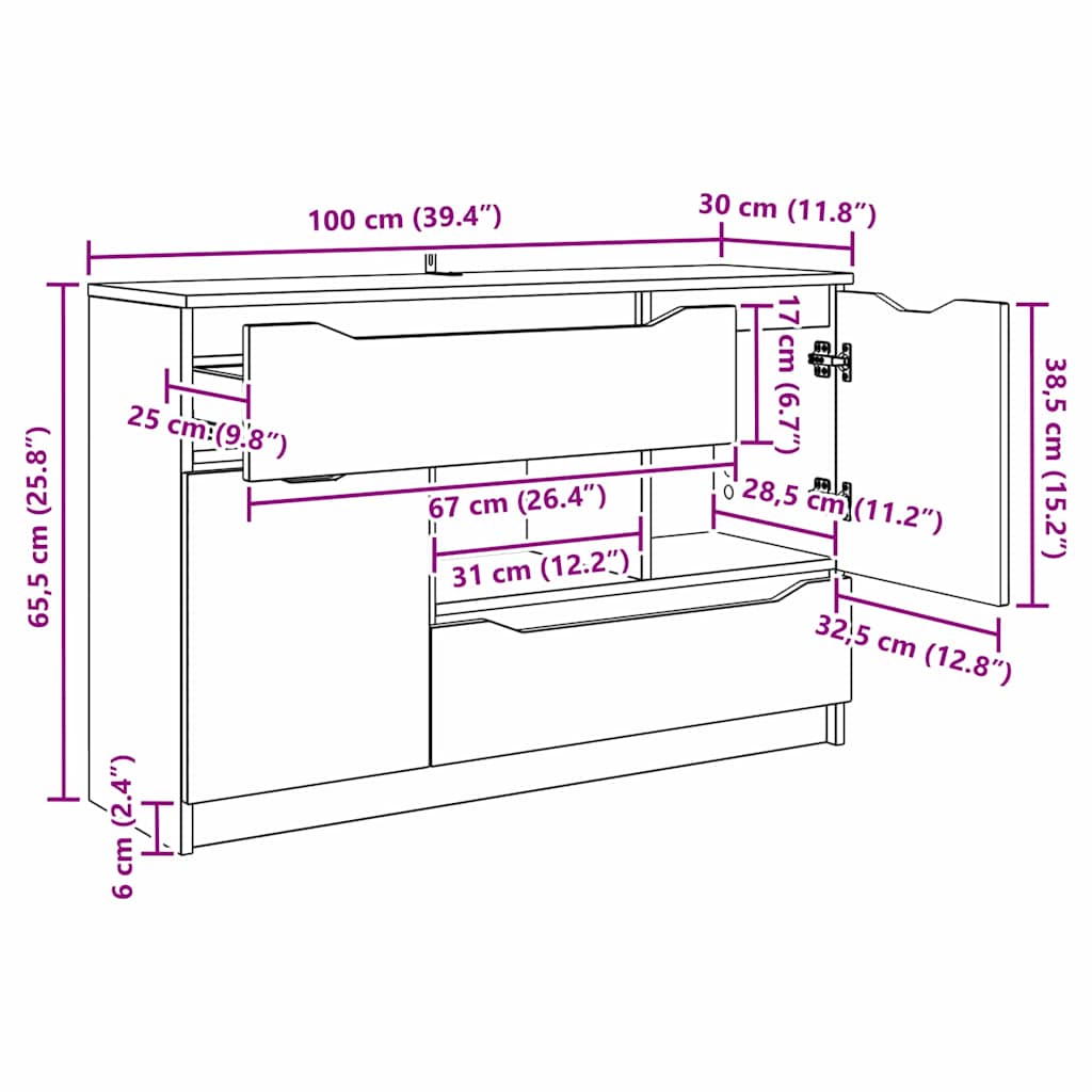 Kreveta Siva Sonoma 100 x 30 x 65,6 Konstruirano drvo