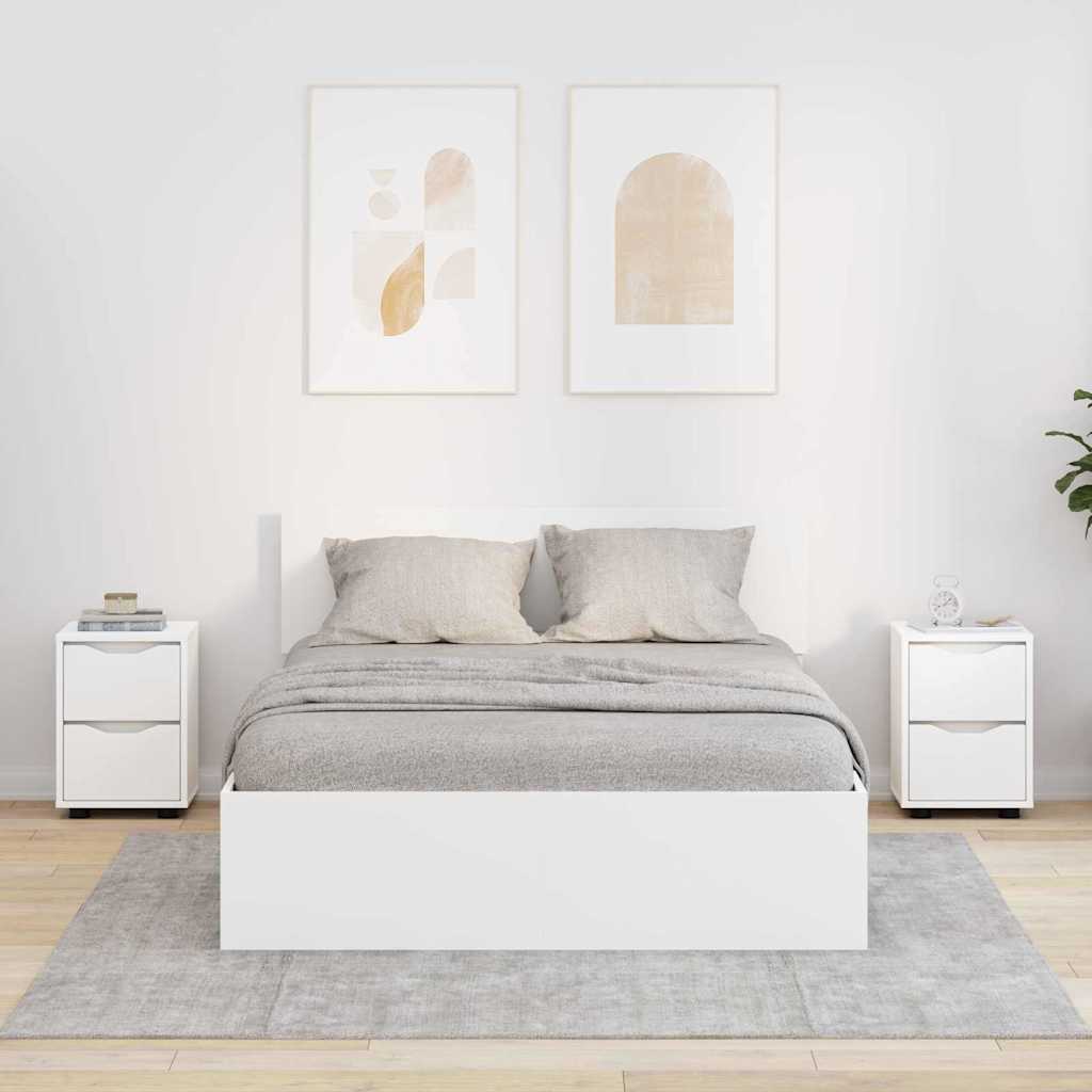 Noćni ormarići 2 pcs Bijelo 30,5 x 30 x 43 cm Konstruirano drvo