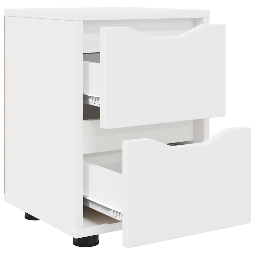 Noćni ormarići 2 pcs Bijelo 30,5 x 30 x 43 cm Konstruirano drvo